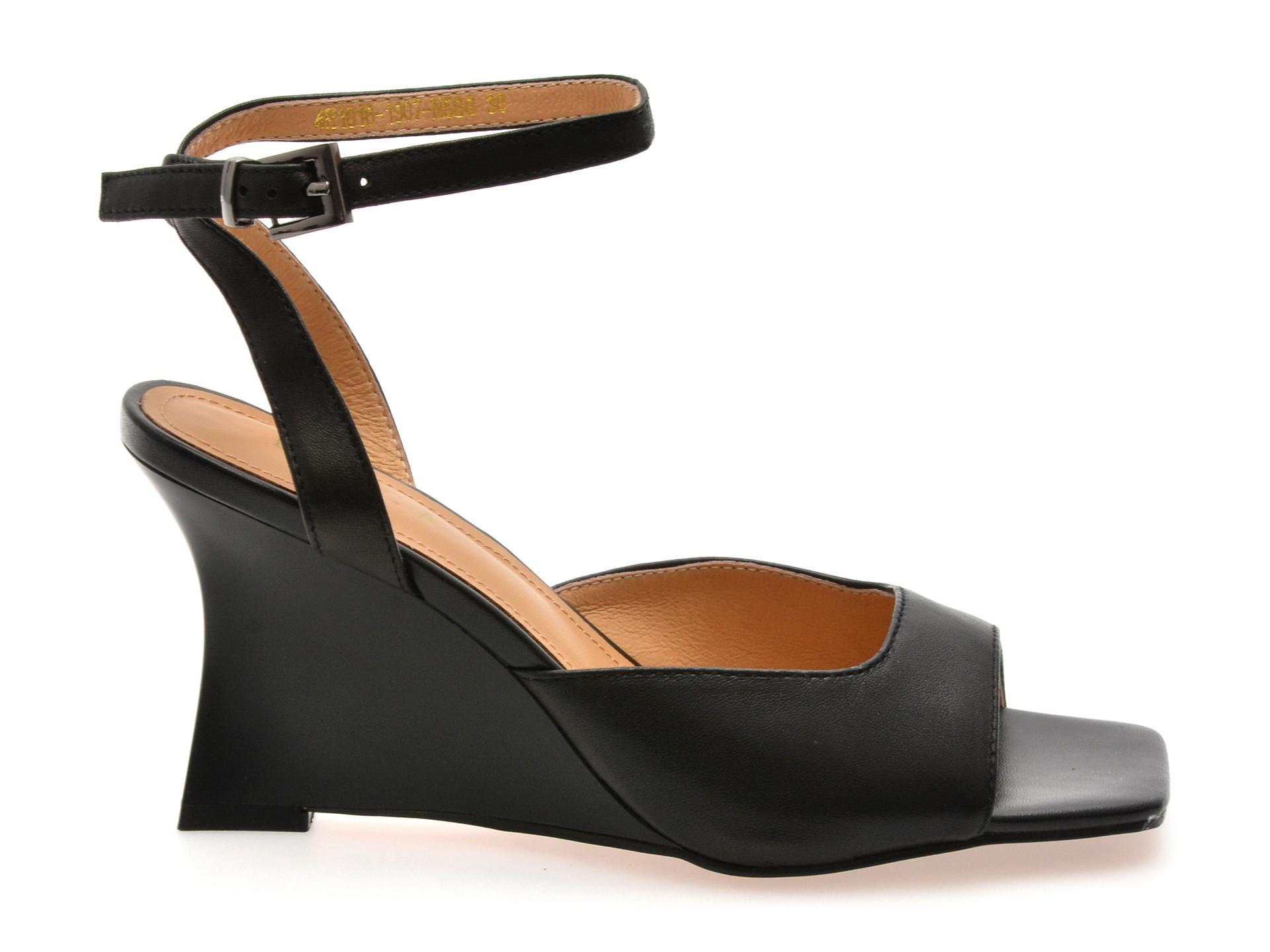 Sandale elegante EPICA negre, 4H1018, din piele naturala