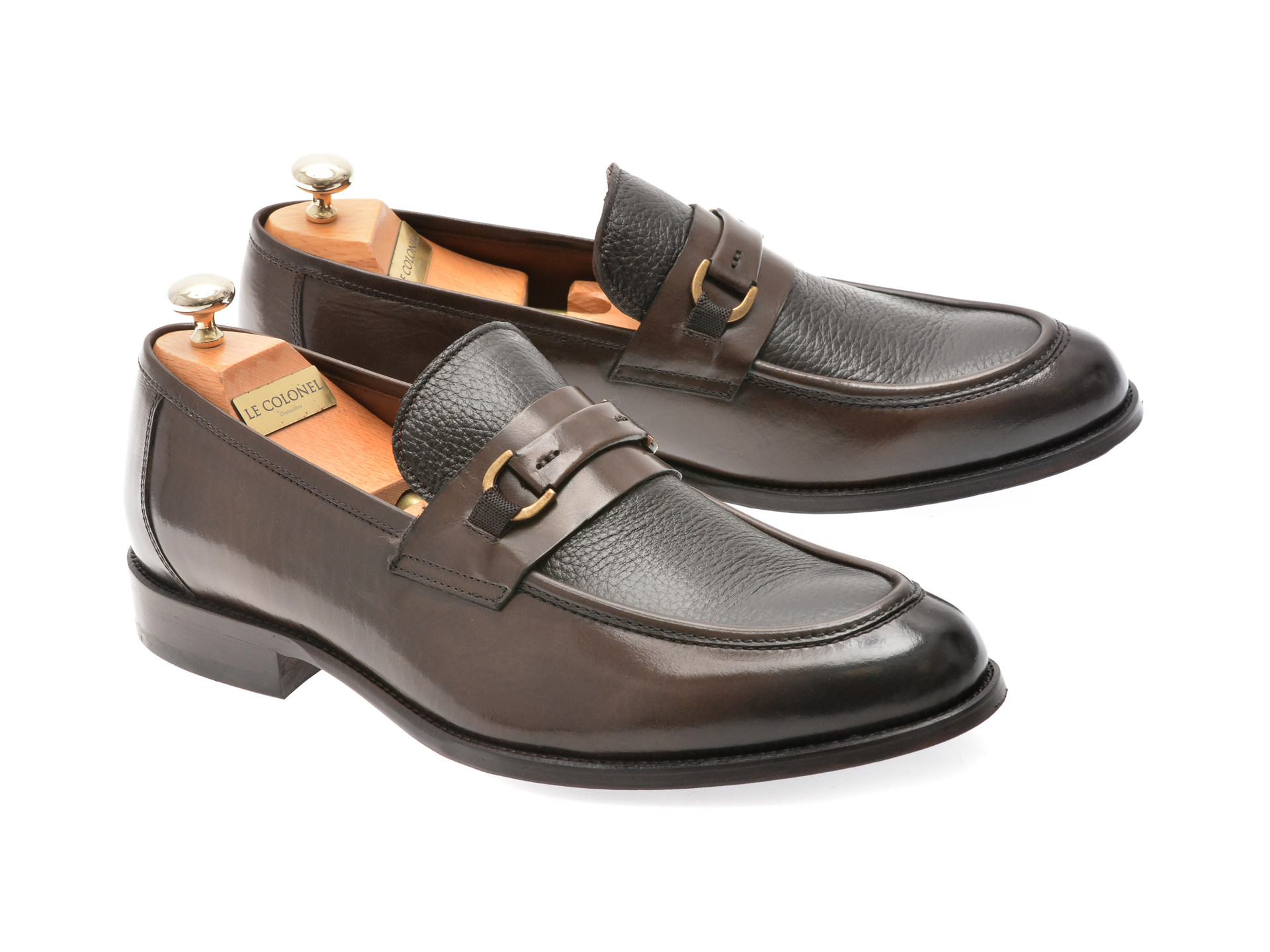 Mocasini eleganti LE COLONEL maro, 63933, din piele naturala