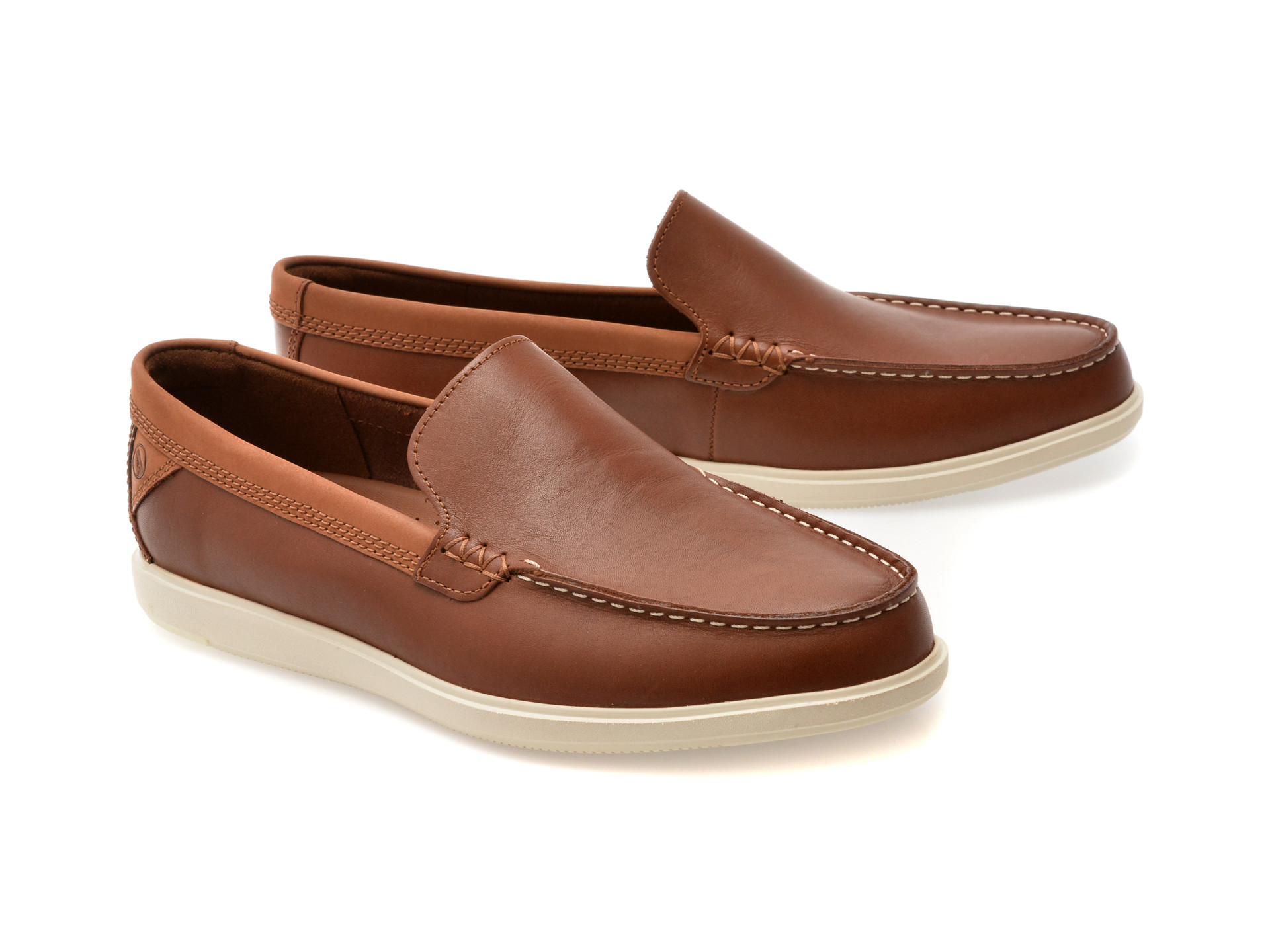 Mocasini CLARKS maro, BRATTON LOAFER, din piele naturala