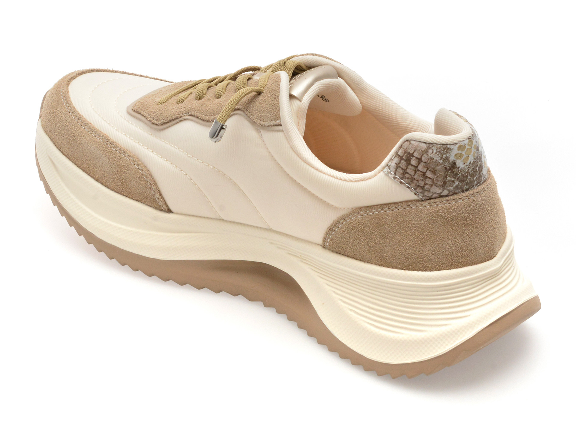 Pantofi sport IMAGE albi, 2498, din material textil