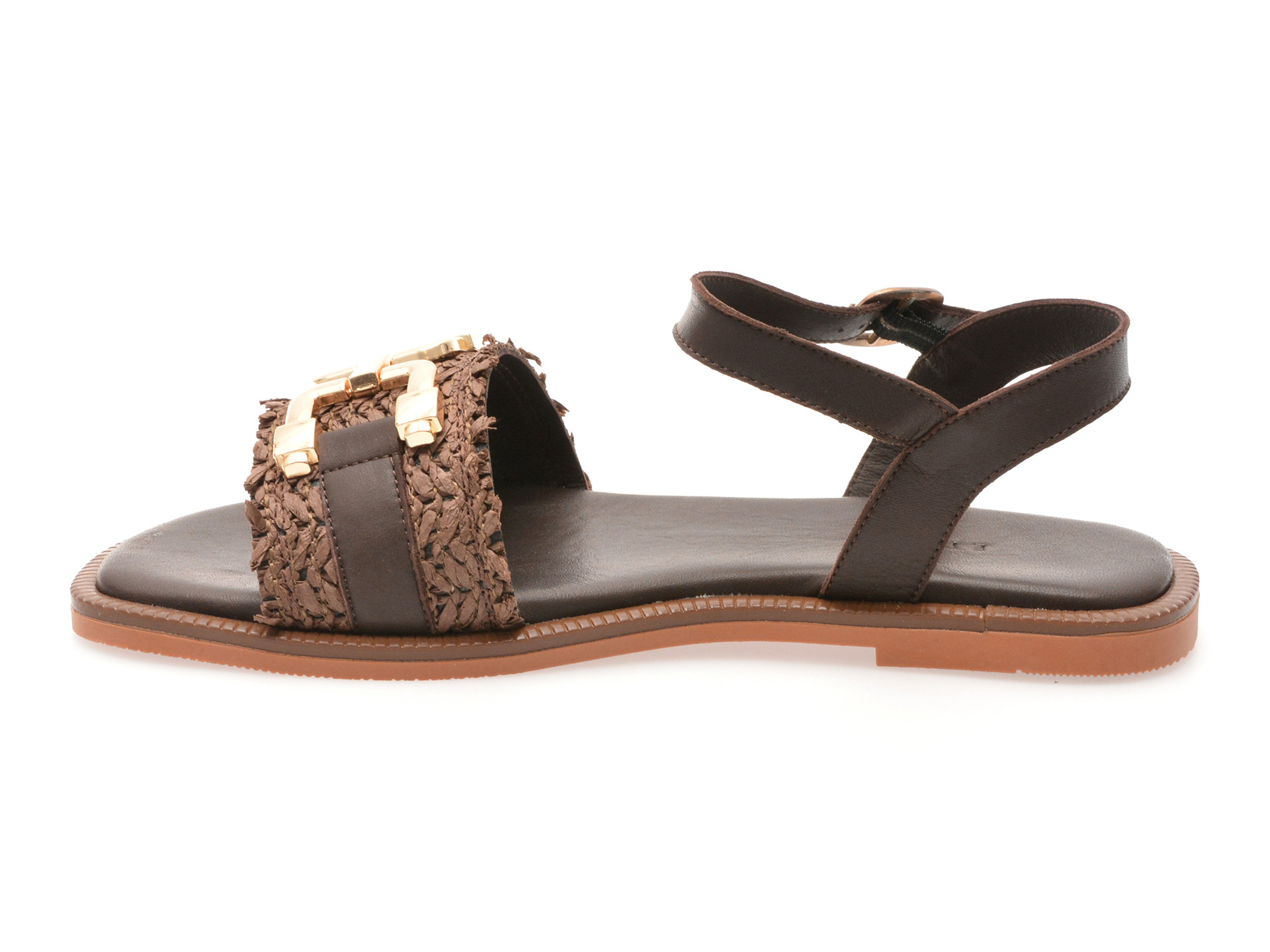 Sandale EPICA maro, TML70T, din piele naturala