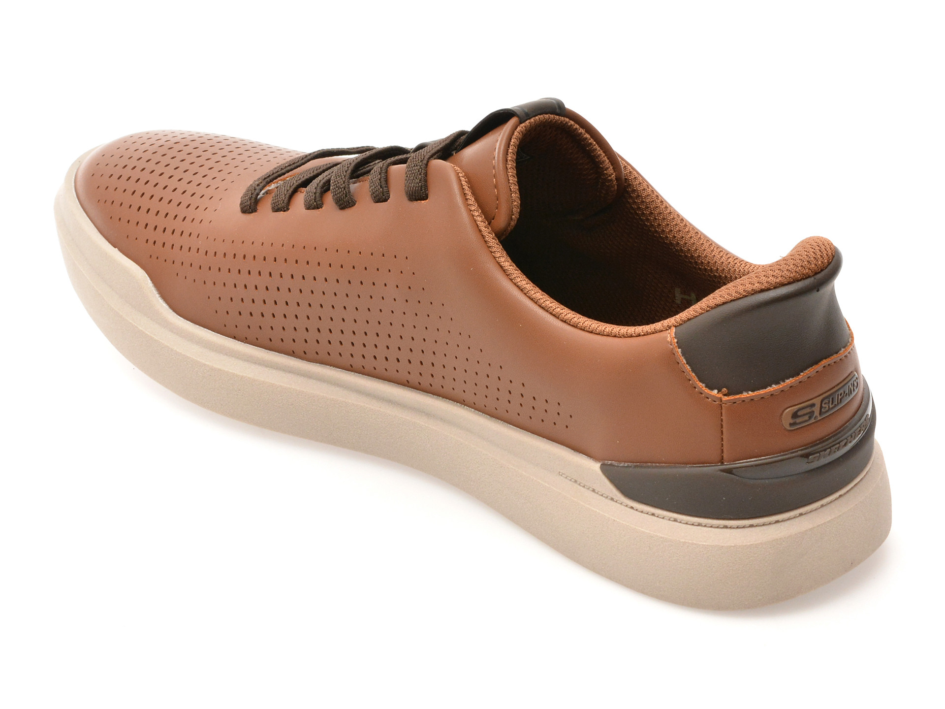 Pantofi sport SKECHERS maro, OWEN, din piele ecologica