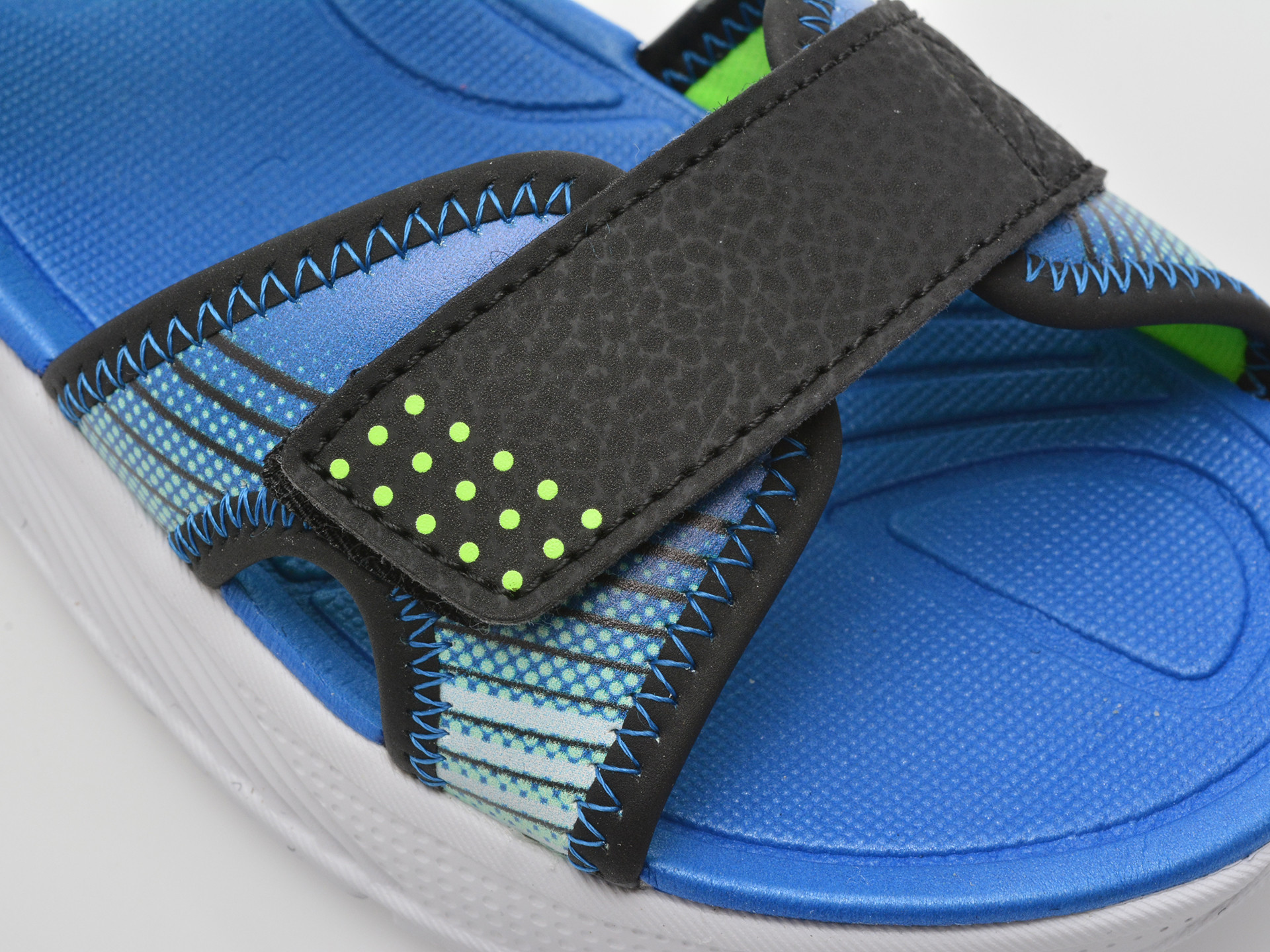 Sandale SKECHERS negre, MICROSPEC-SPLASH, din piele ecologica