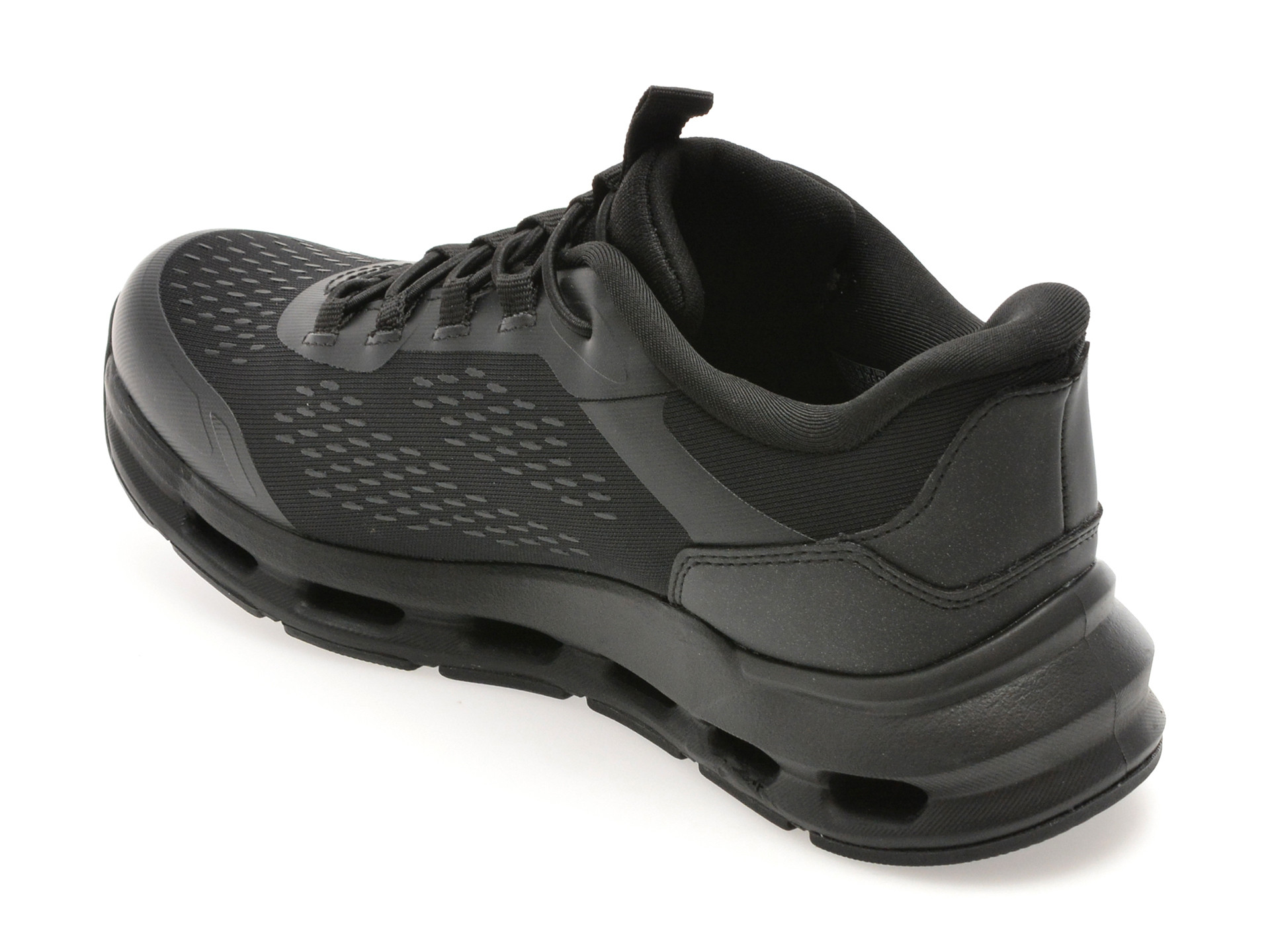 Pantofi sport SKECHERS negri, GLIDE-STEP +, din material textil