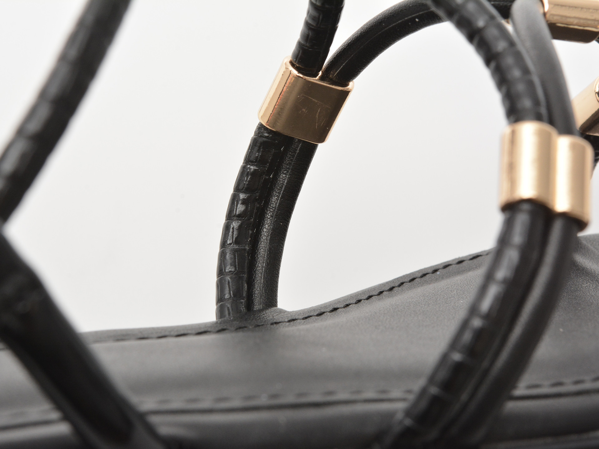 Sandale ALDO negre, BYCHAN 001, din piele ecologica