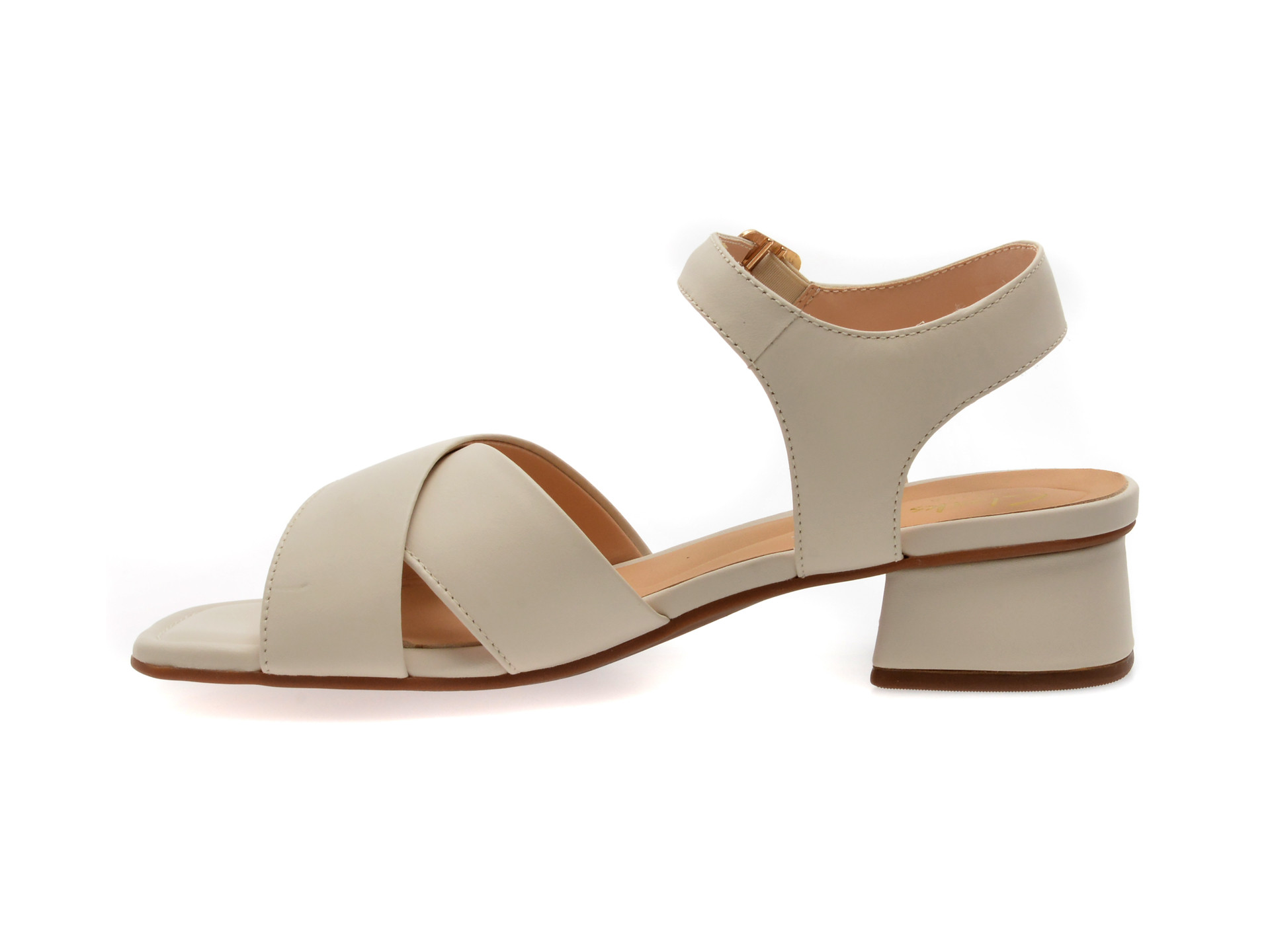 Sandale CLARKS bej, SERINA 35 CROSS, din piele naturala