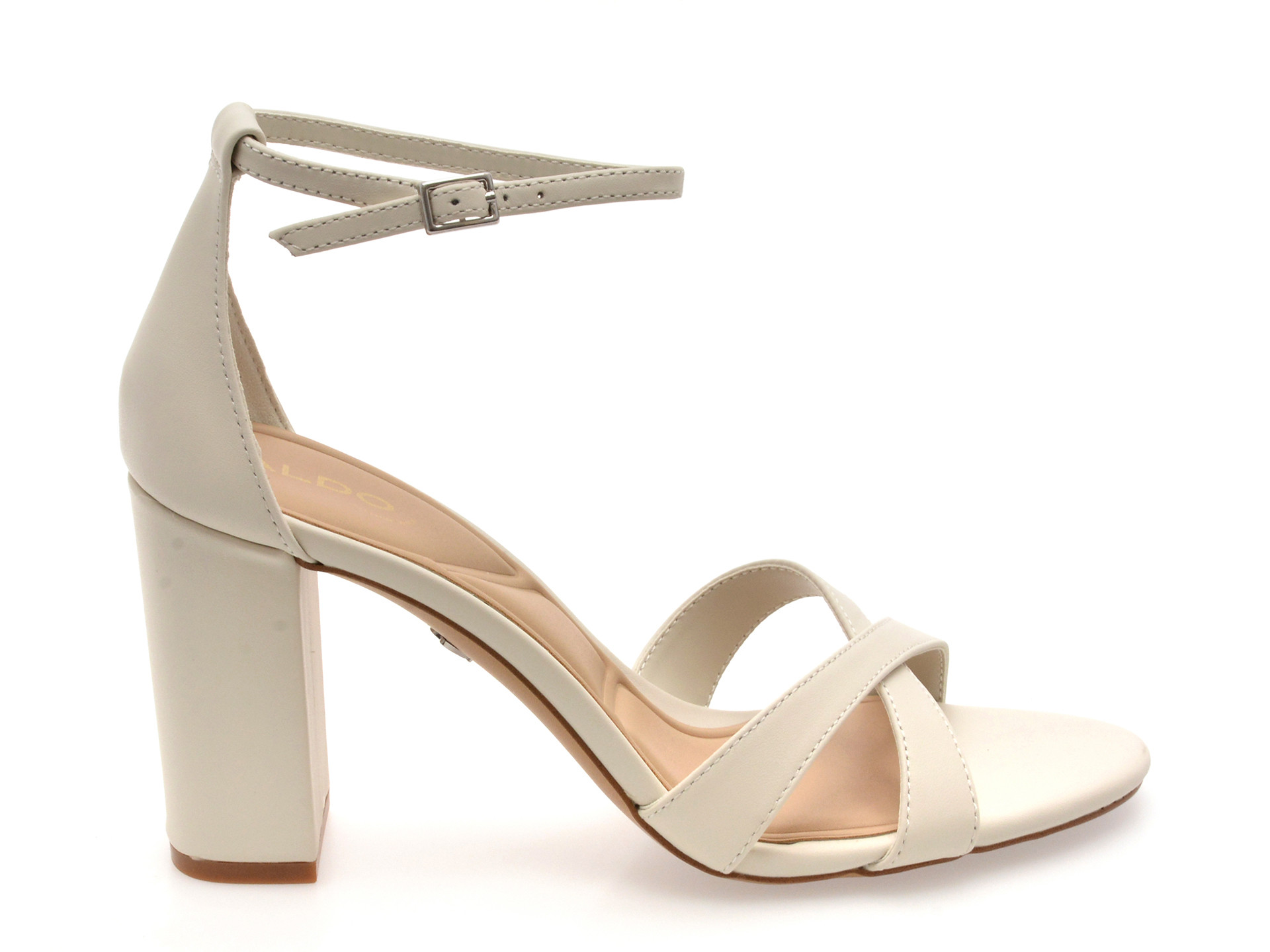 Sandale elegante ALDO albe, MELODIE 121, din piele naturala