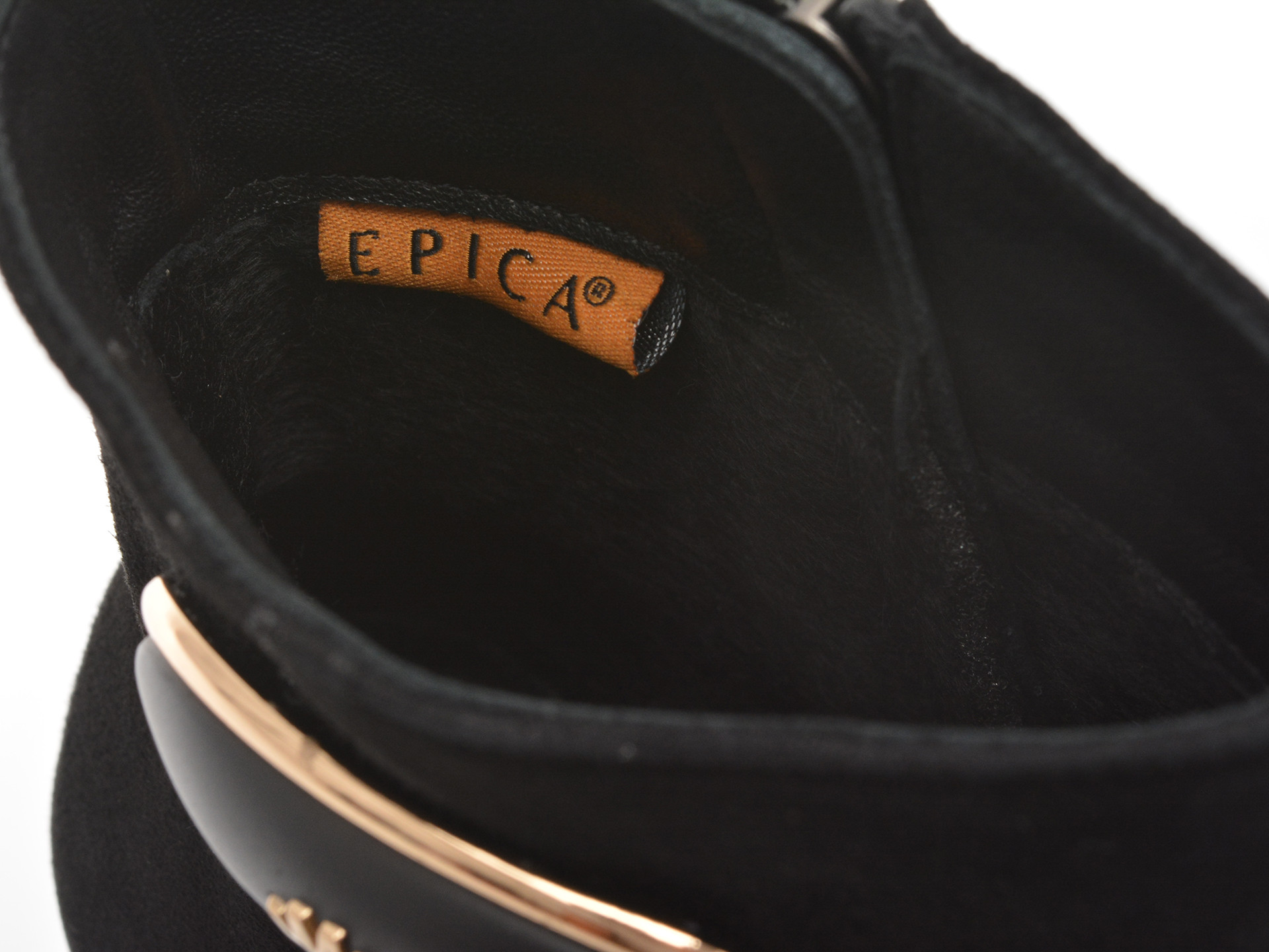 Botine EPICA negre, 2011628, din piele intoarsa