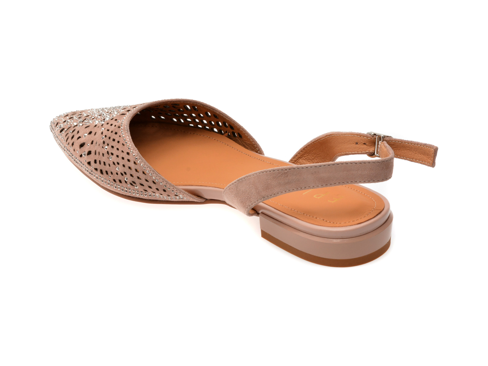 Pantofi EPICA nude, K852, din piele intoarsa