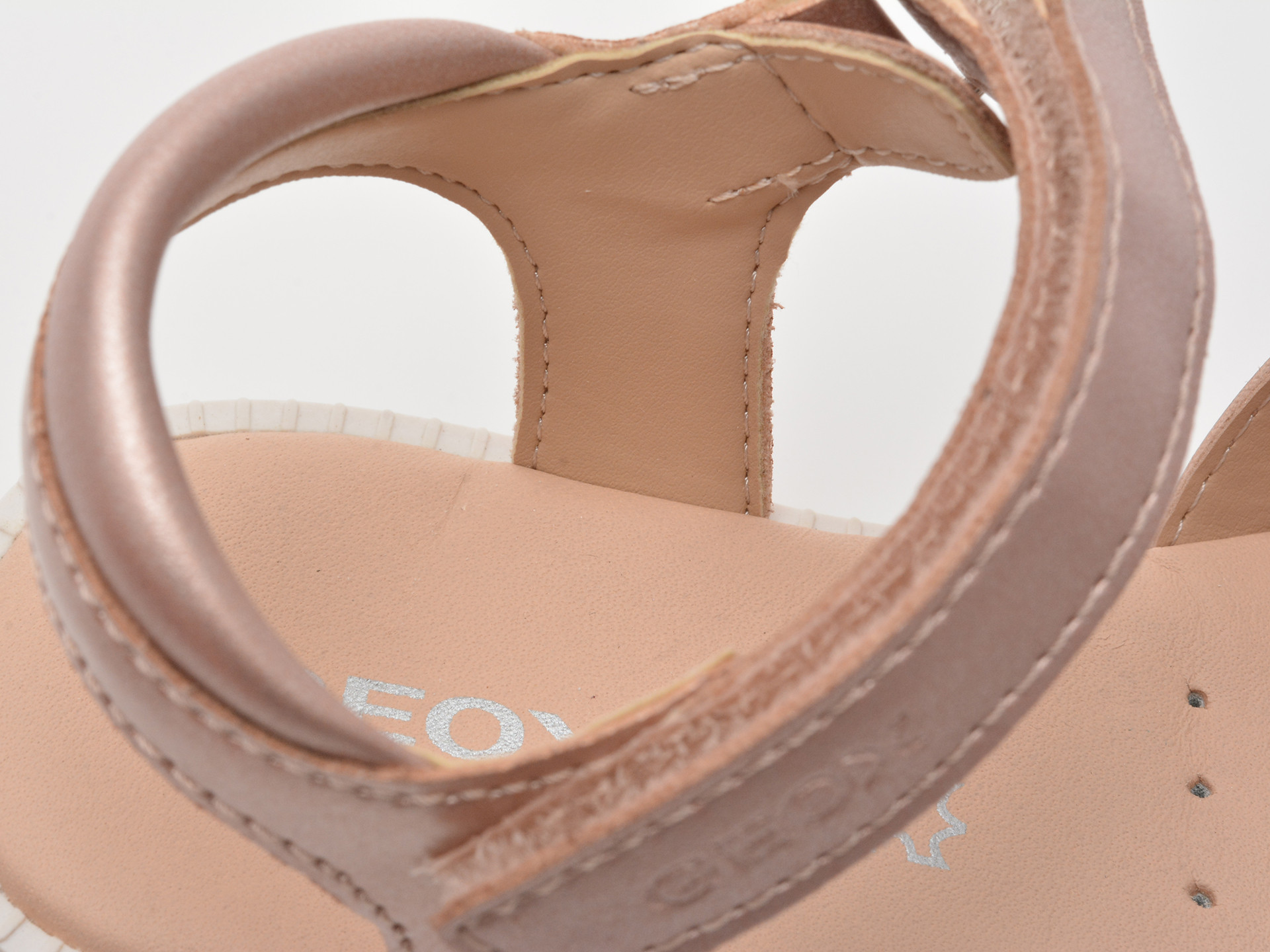 Sandale GEOX roz, J5235D, din piele ecologica