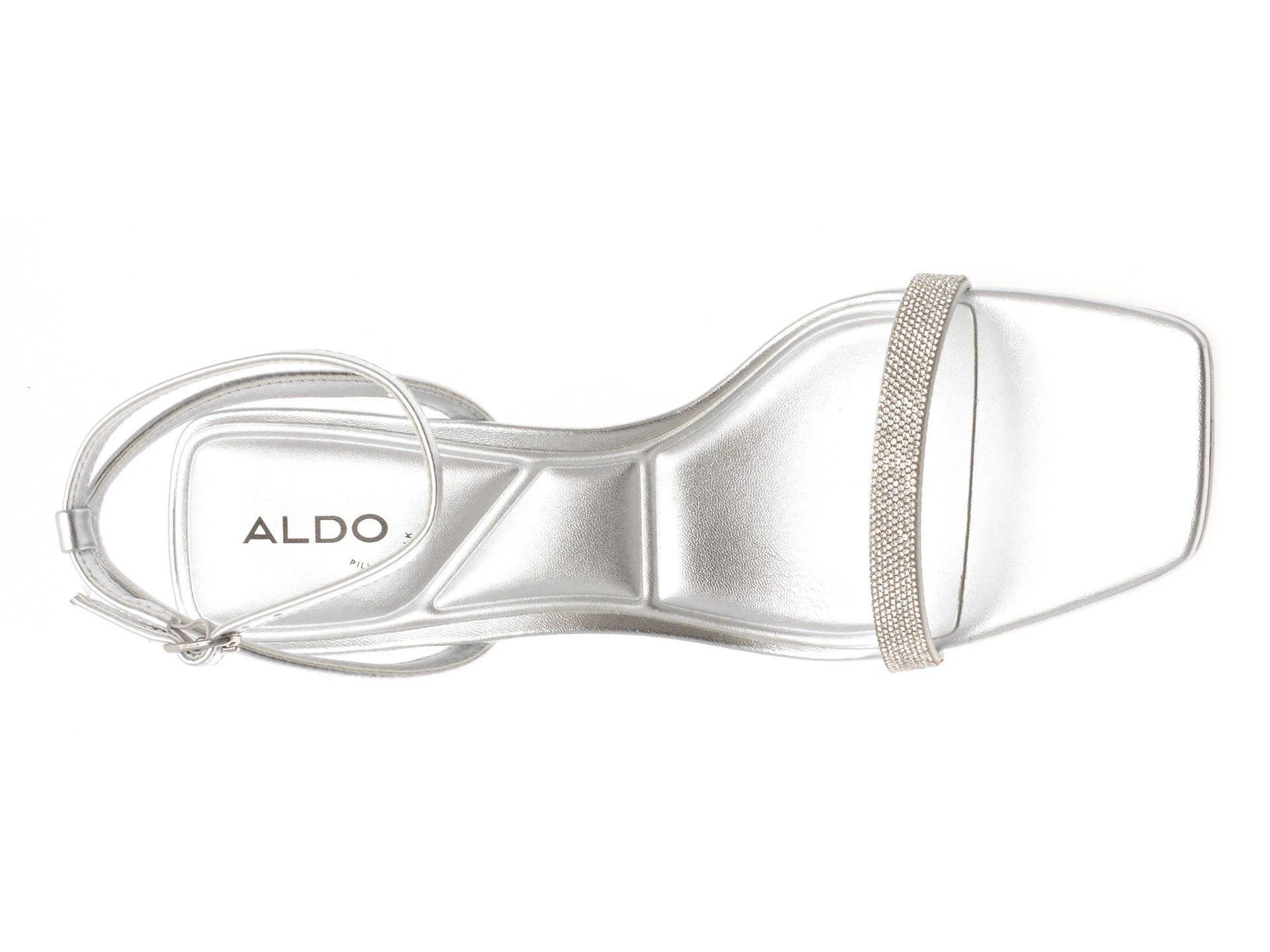 Sandale elegante ALDO argintii, KIRRI 040, din piele ecologica