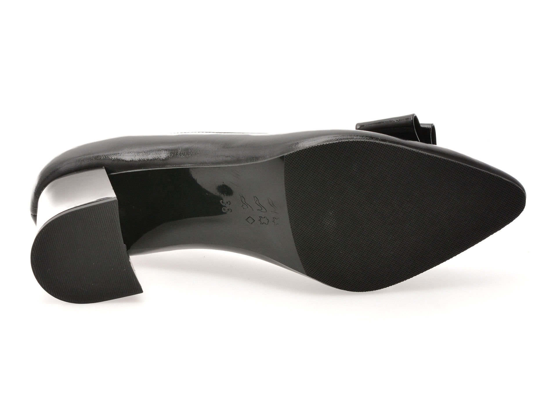 Pantofi IMAGE negri, 619138, din piele naturala lacuita