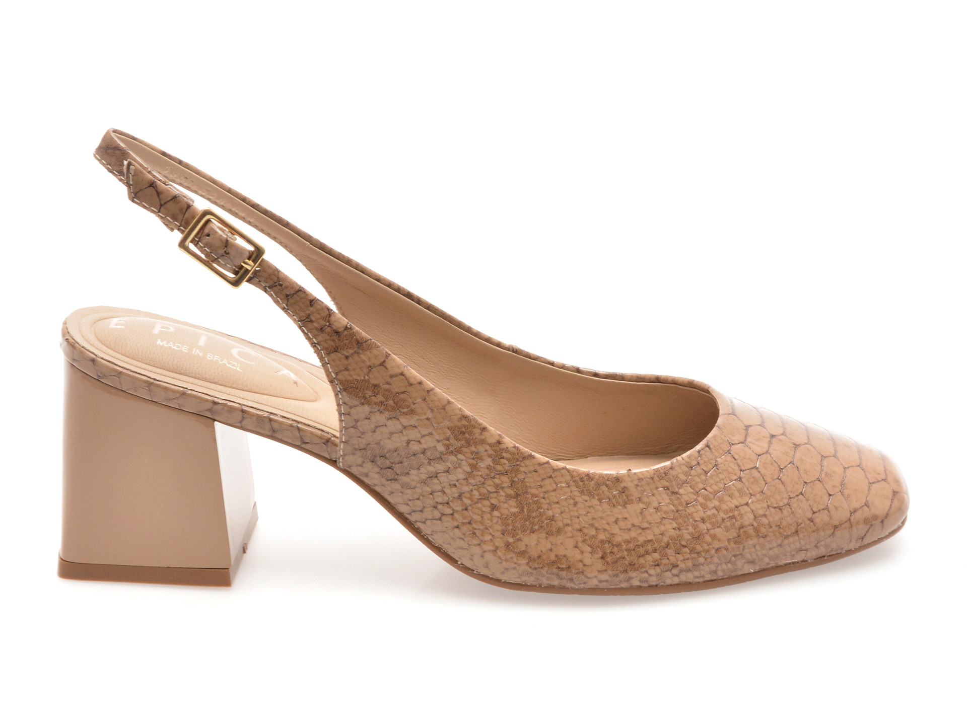 Pantofi EPICA gri, 1358644, din piele naturala lacuita