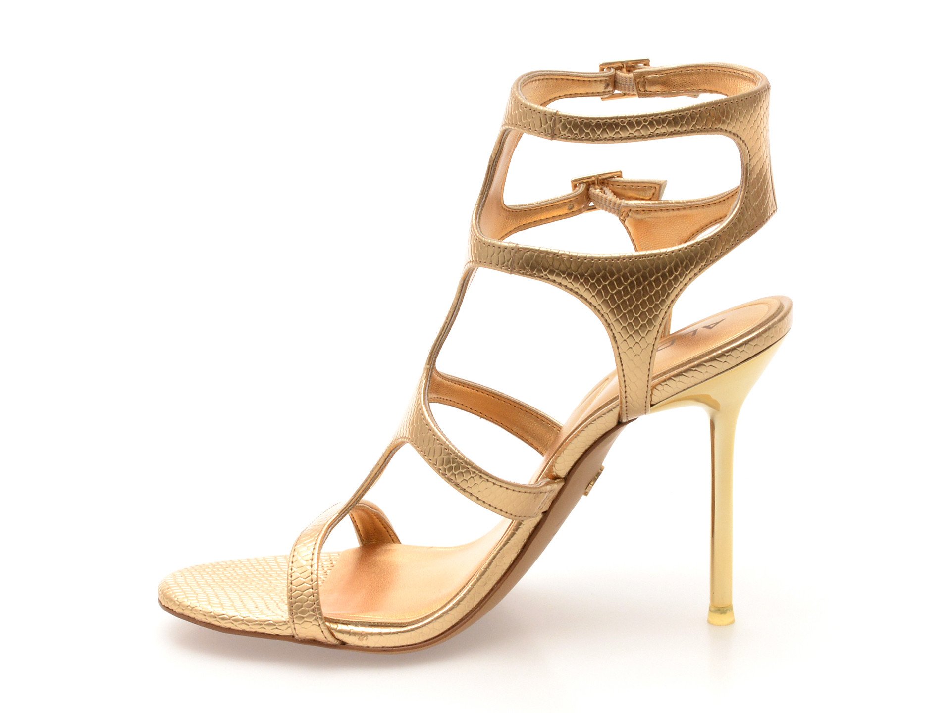 Sandale elegante ALDO aurii, QUINTINA 711, din piele ecologica