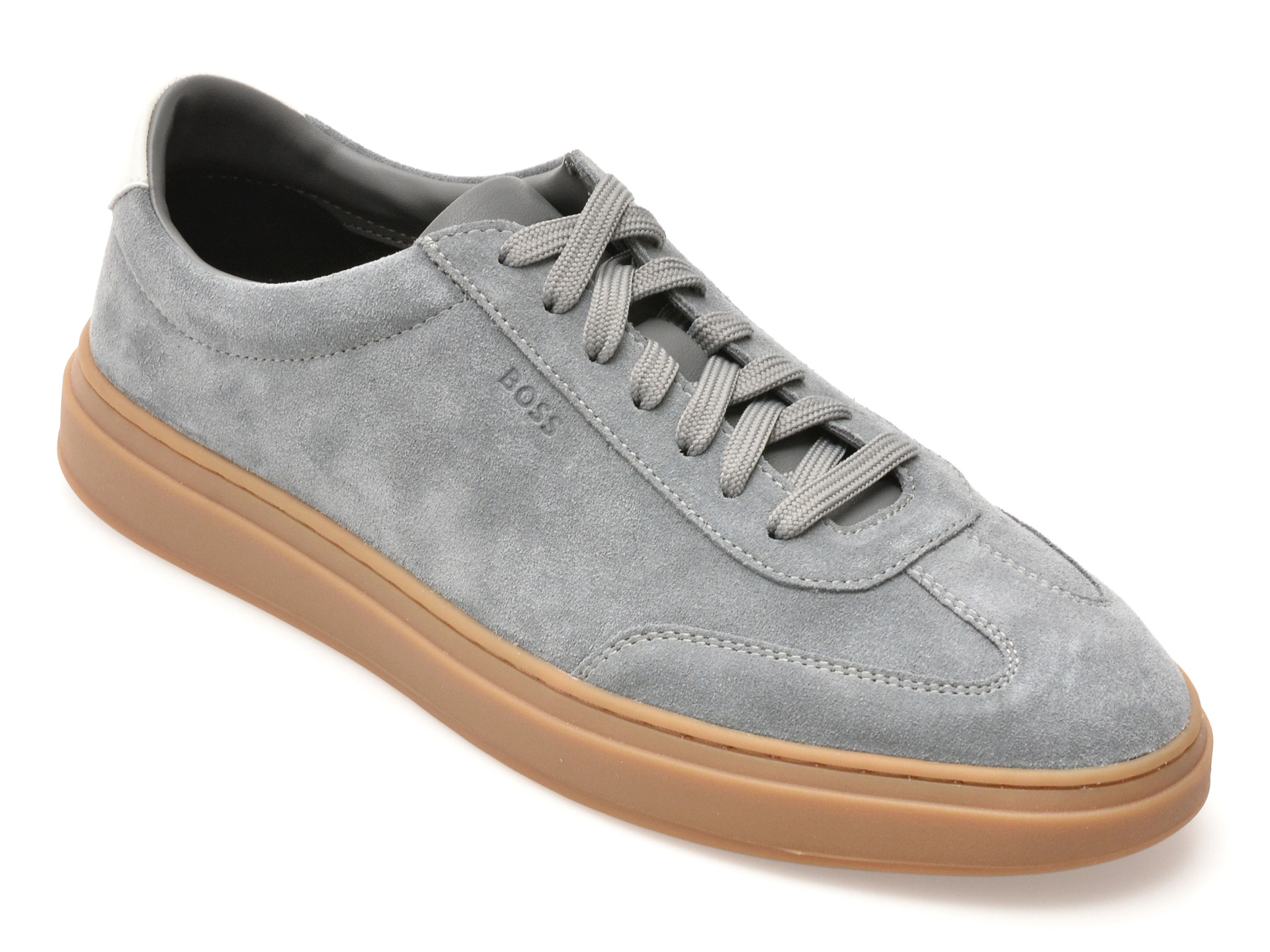 Pantofi sport BOSS gri, 8715, din piele intoarsa