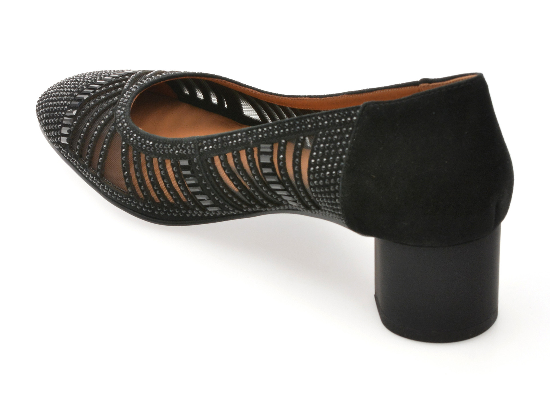 Balerini EPICA negri, 5101, din piele intoarsa