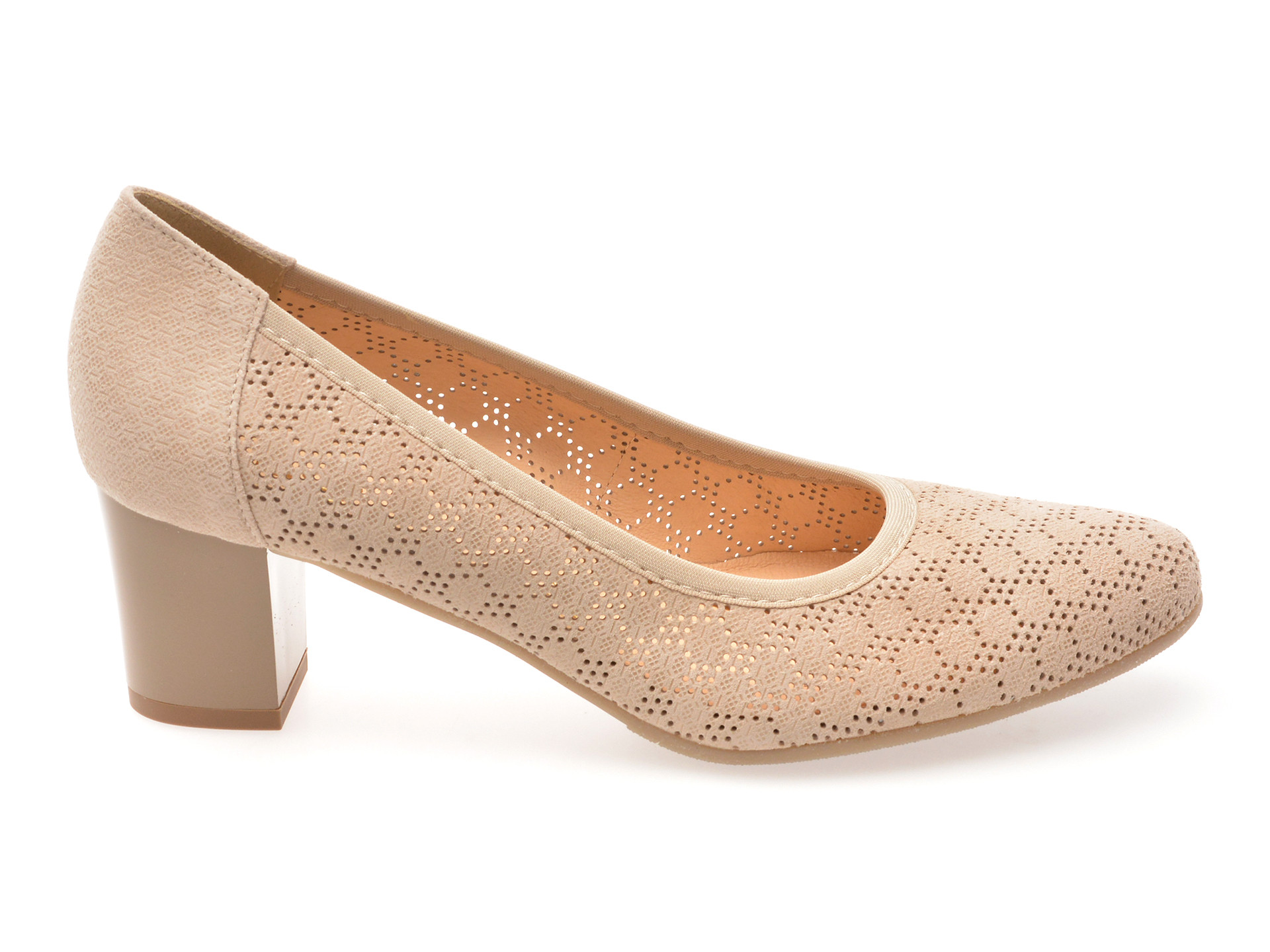 Pantofi IMAGE bej, 6743, din piele naturala