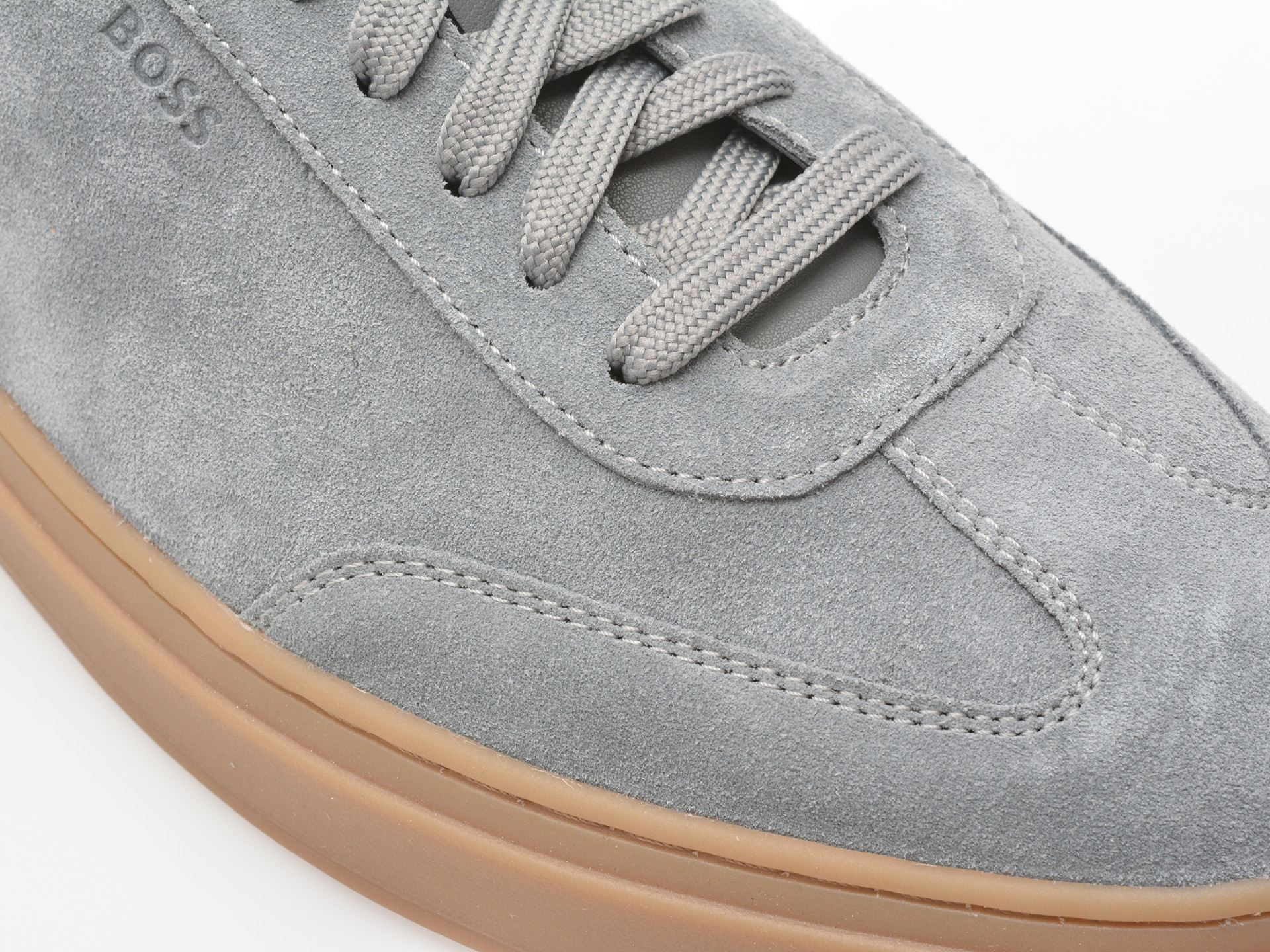 Pantofi sport BOSS gri, 8715, din piele intoarsa