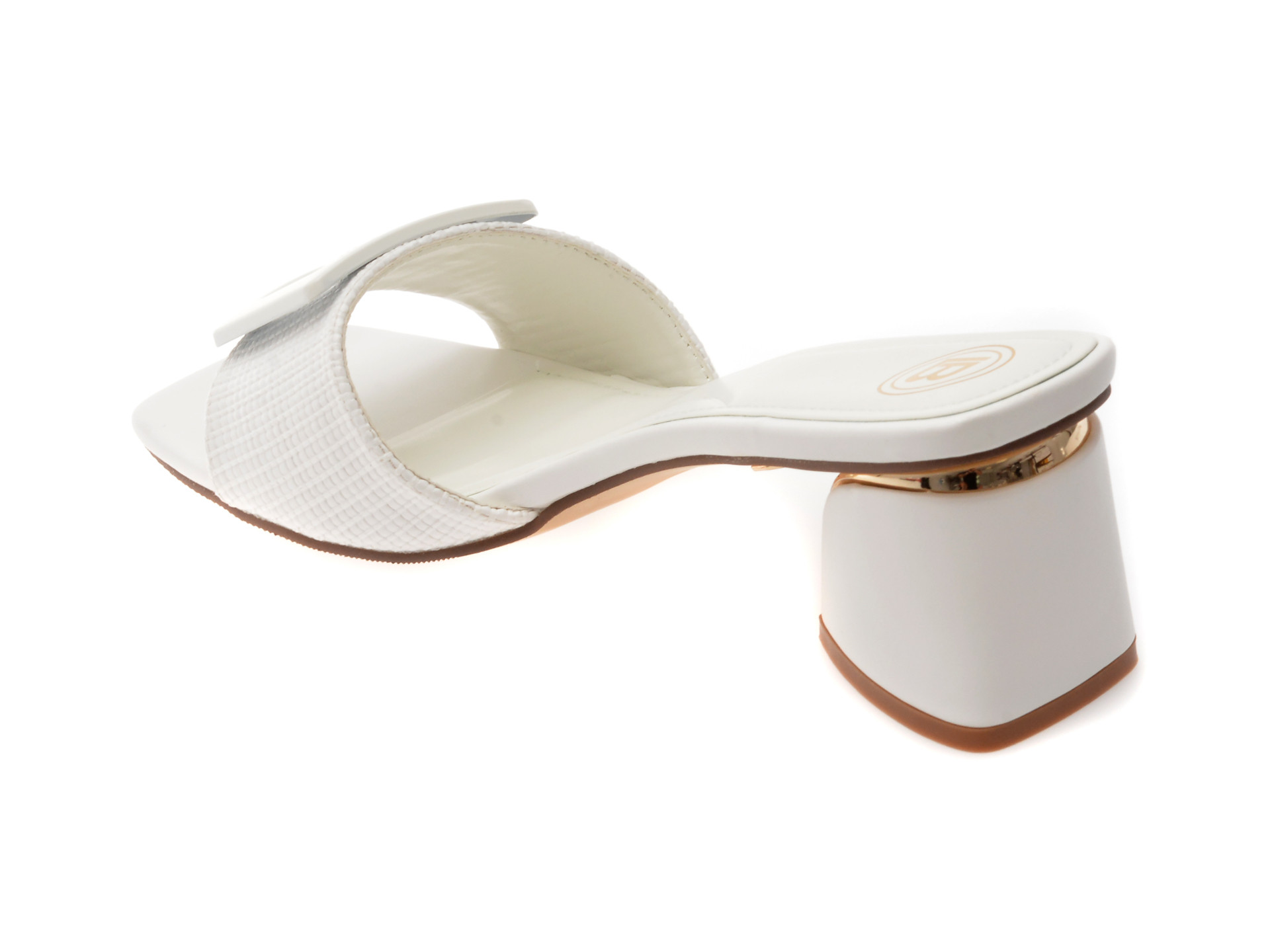 Papuci LAURA BIAGIOTTI albi, 9035, din material textil