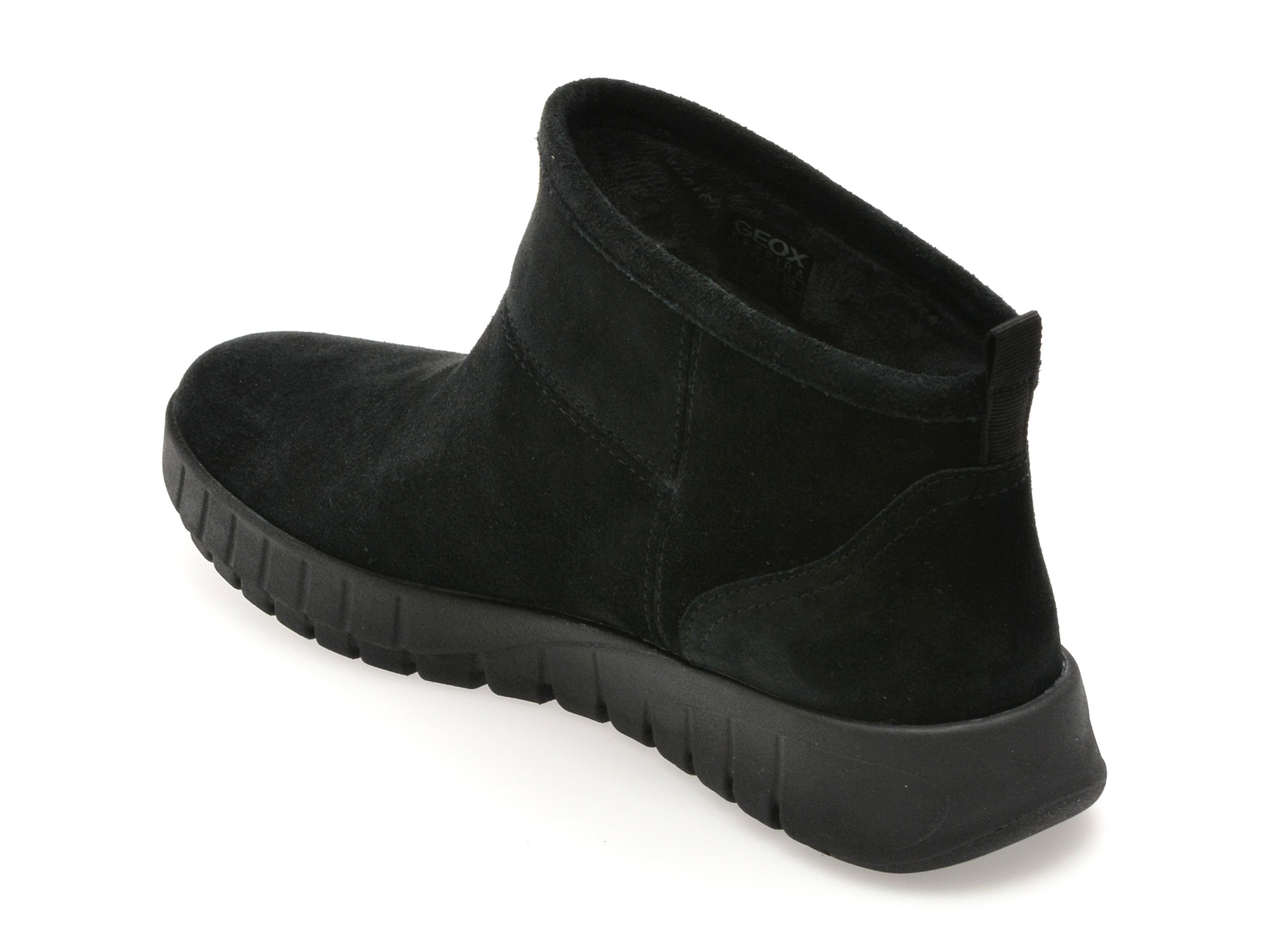 Ghete GEOX negre, D569AA, din piele intoarsa