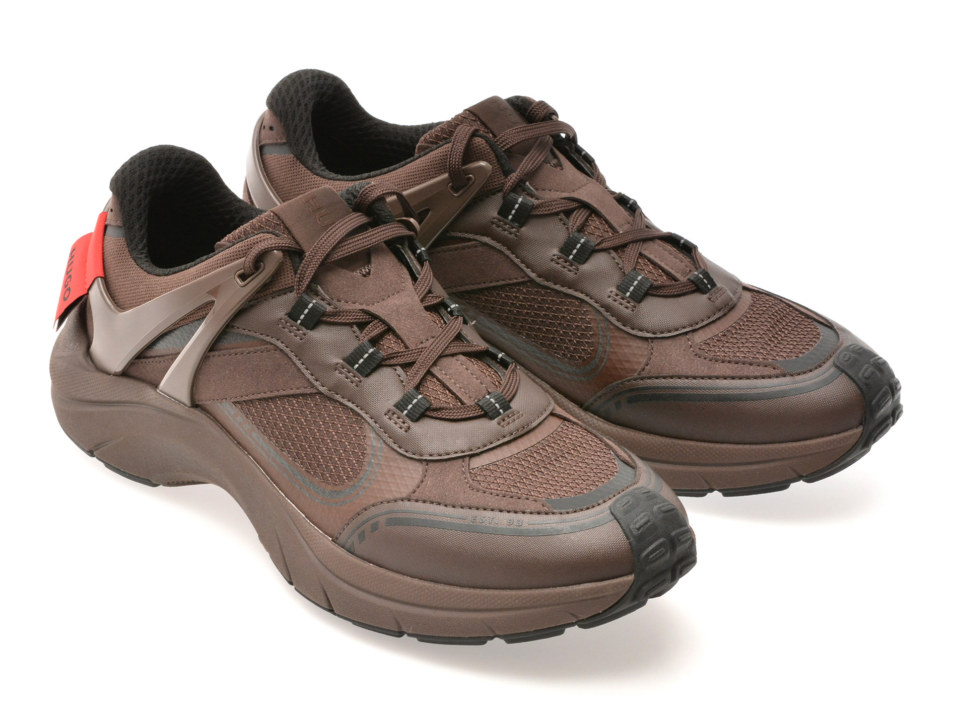 Pantofi sport HUGO maro, 8581, din material textil