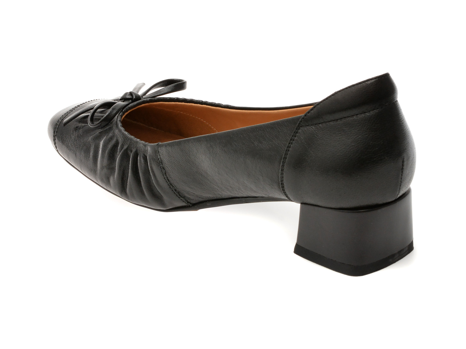 Balerini EPICA negri, 1D5598, din piele naturala