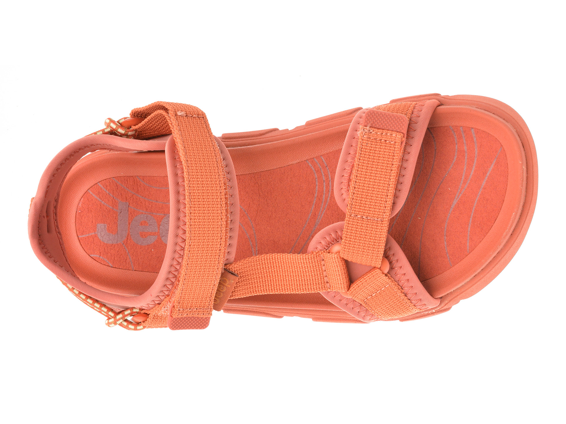 Sandale JEEP maro, L51601A, din material textil