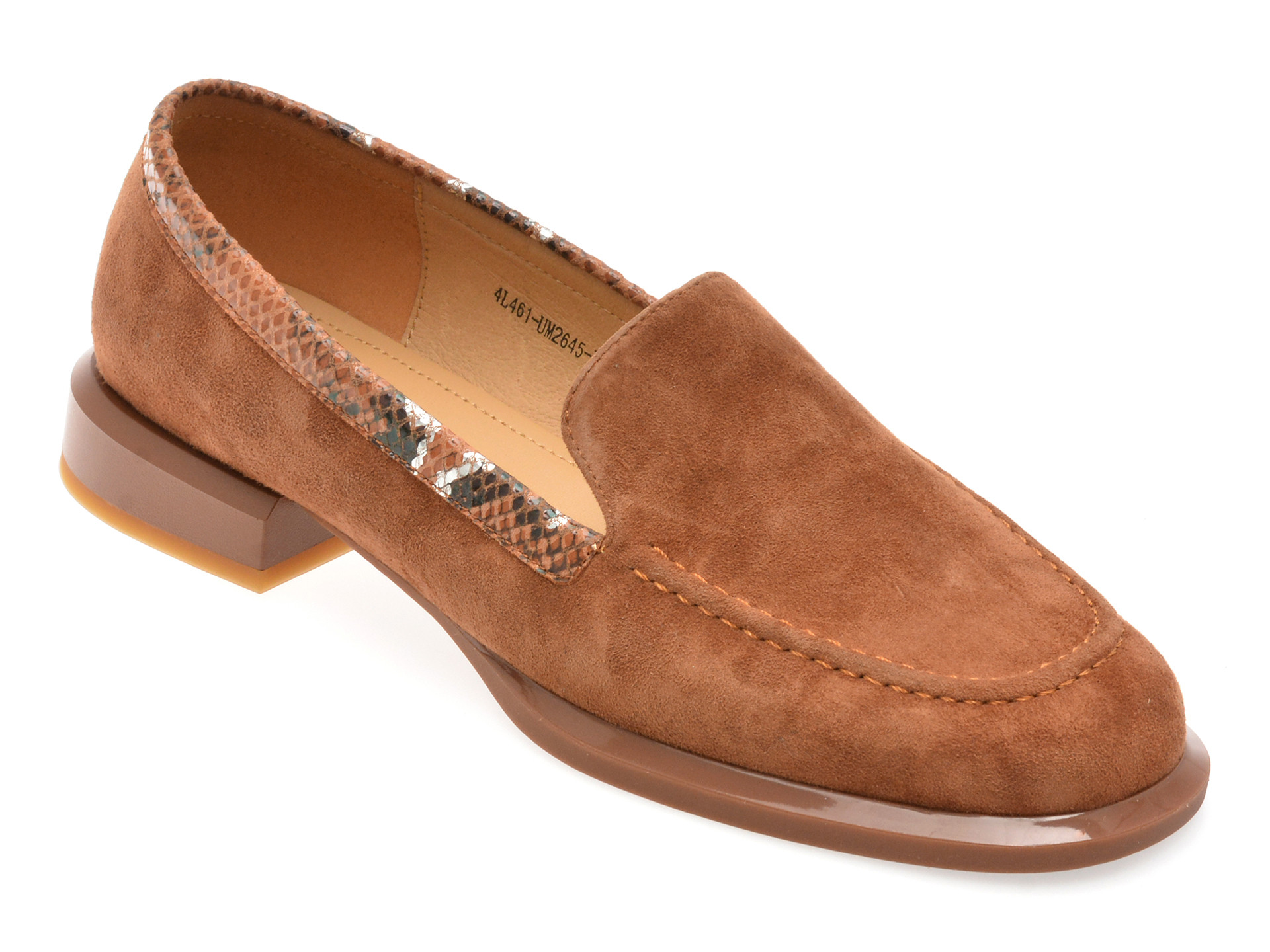 Mocasini IMAGE maro, 4L461, din piele intoarsa