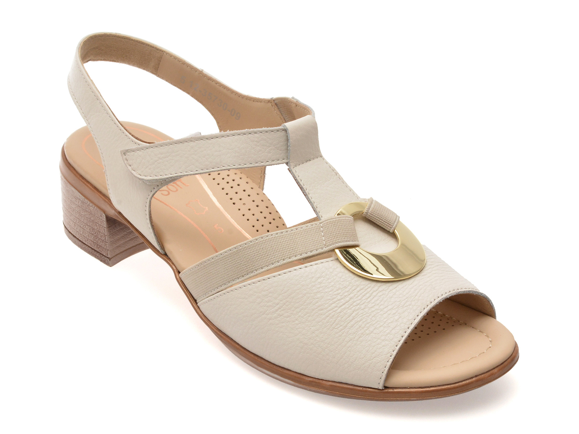 Sandale ARA albe, 35730, din piele naturala