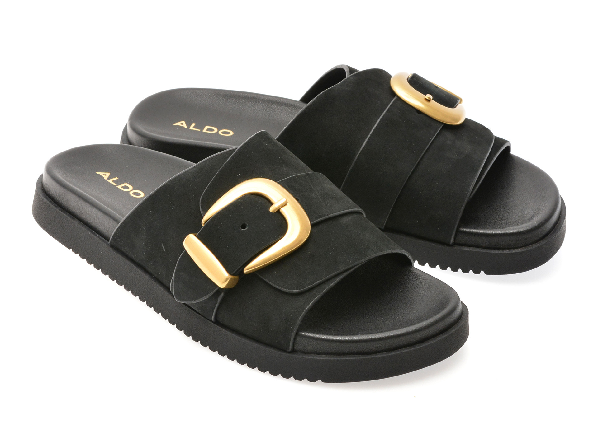 Papuci ALDO negri, ALENANA 001, din nabuc