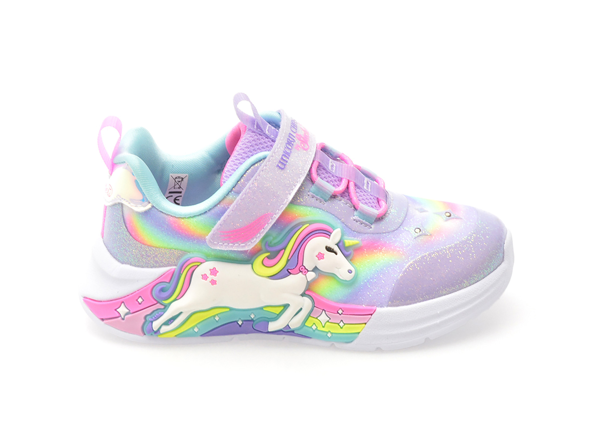 Pantofi sport SKECHERS mov, UNICORN CHASER, din piele ecologica