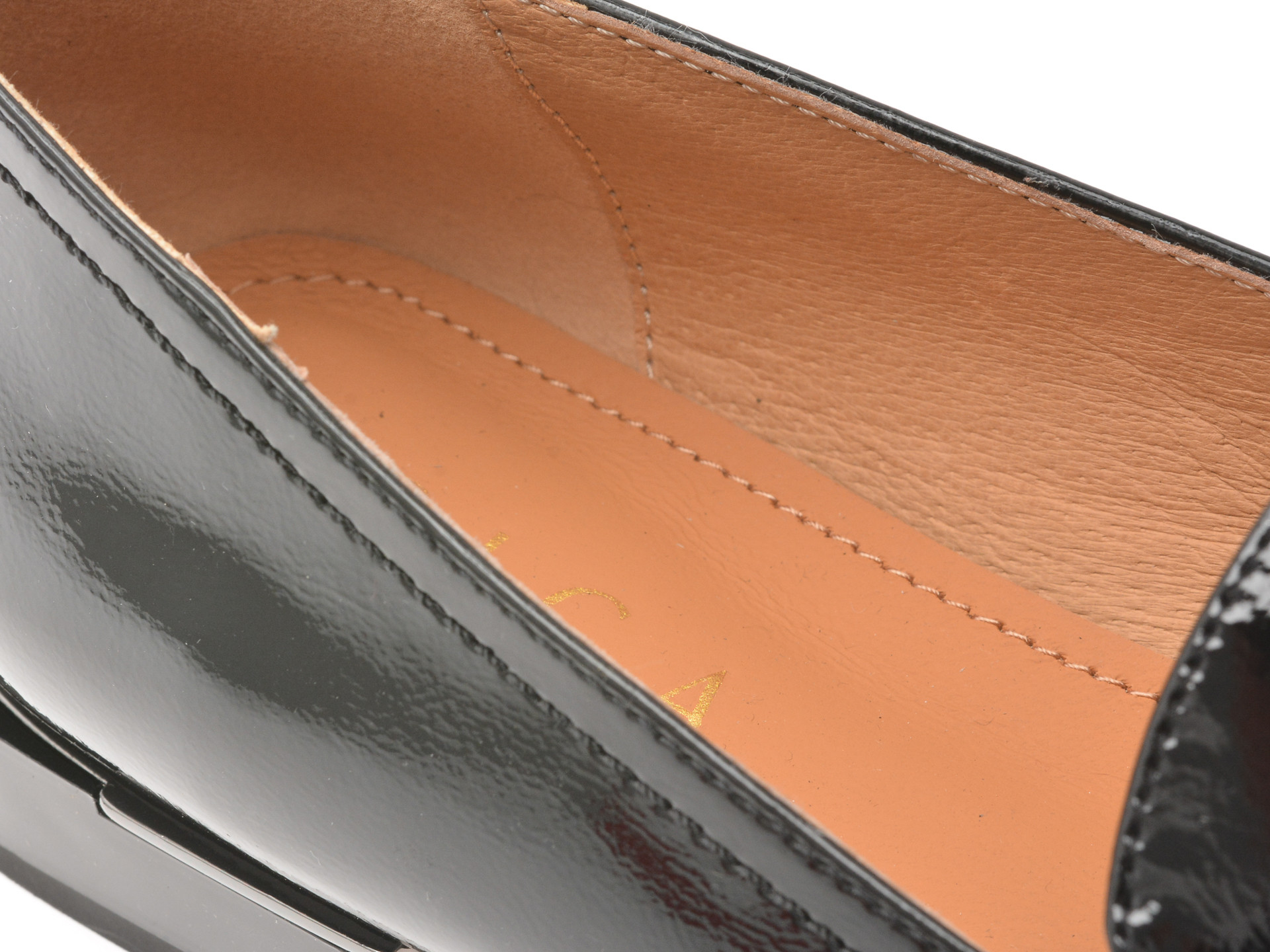 Mocasini EPICA negri, H138, din piele natuala lacuita