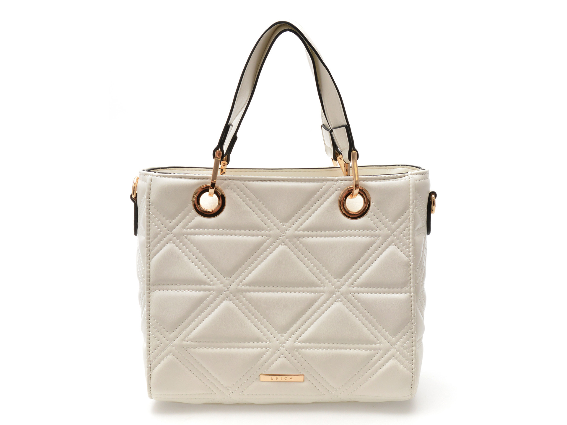 Geanta EPICA alba, 2371, din piele ecologica