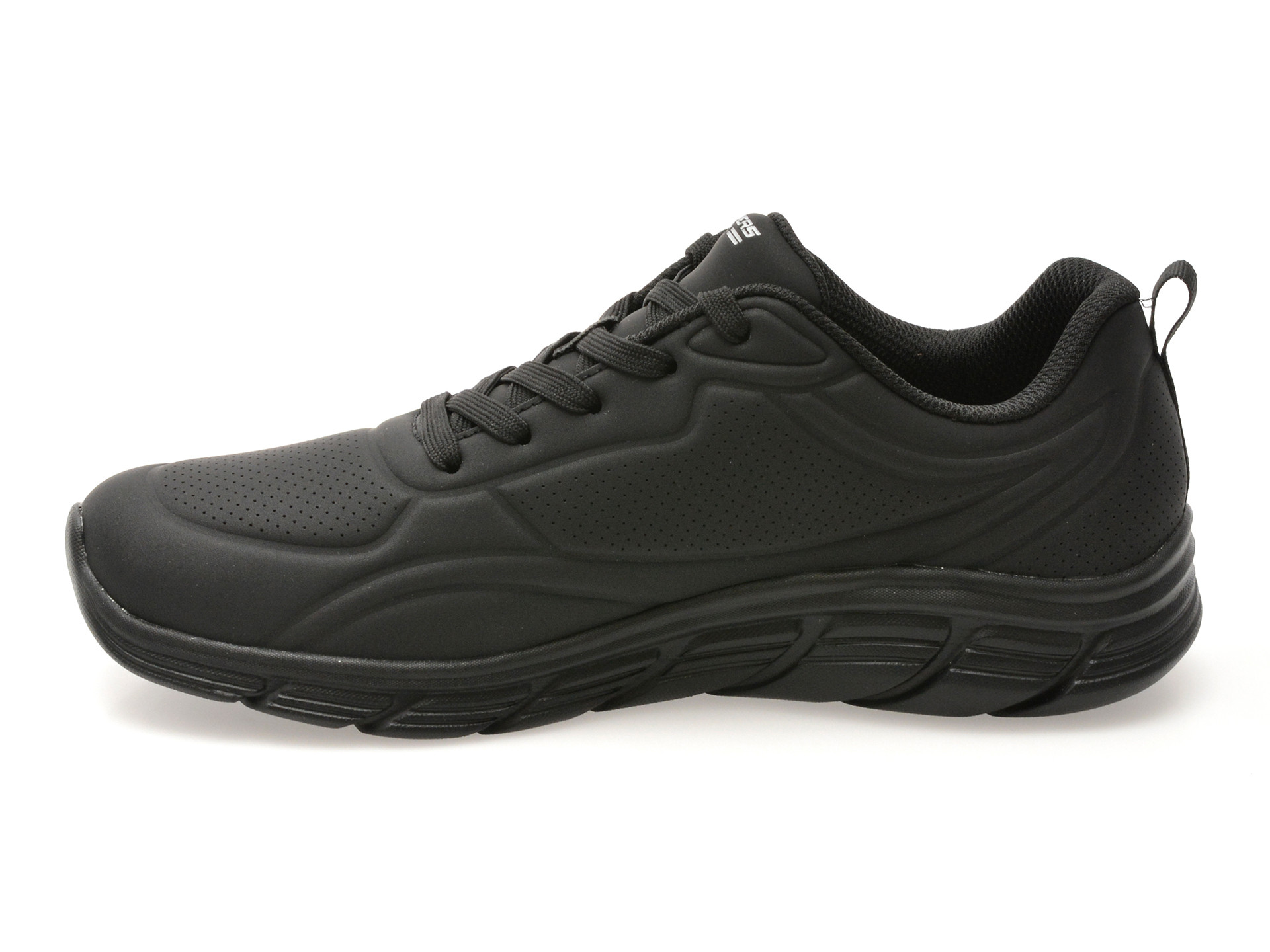 Pantofi sport SKECHERS negri, BOBS B FLEX LO, din piele ecologica
