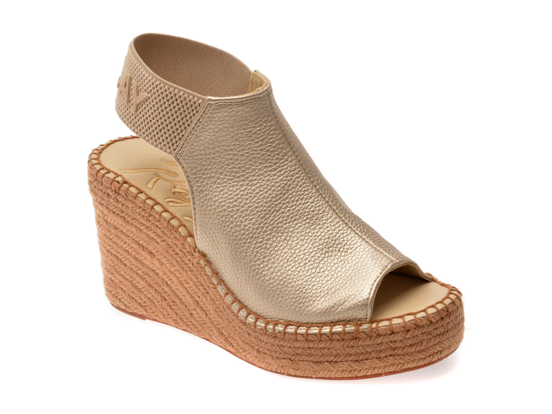 Sandale REPLAY aurii, WP4G08S, din piele ecologica