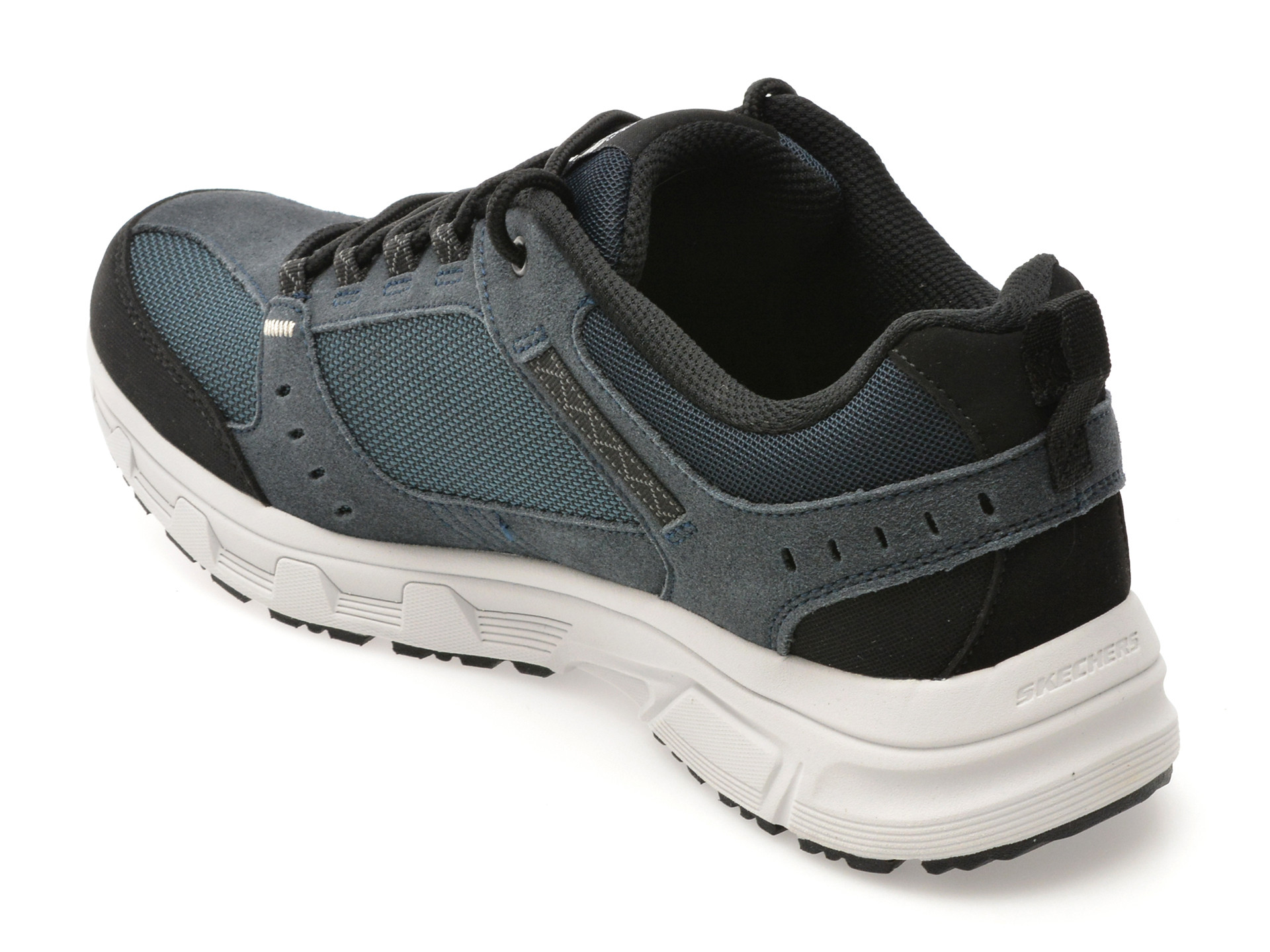 Pantofi sport SKECHERS bleumarin, OAK CANYON, din material textil si piele naturala
