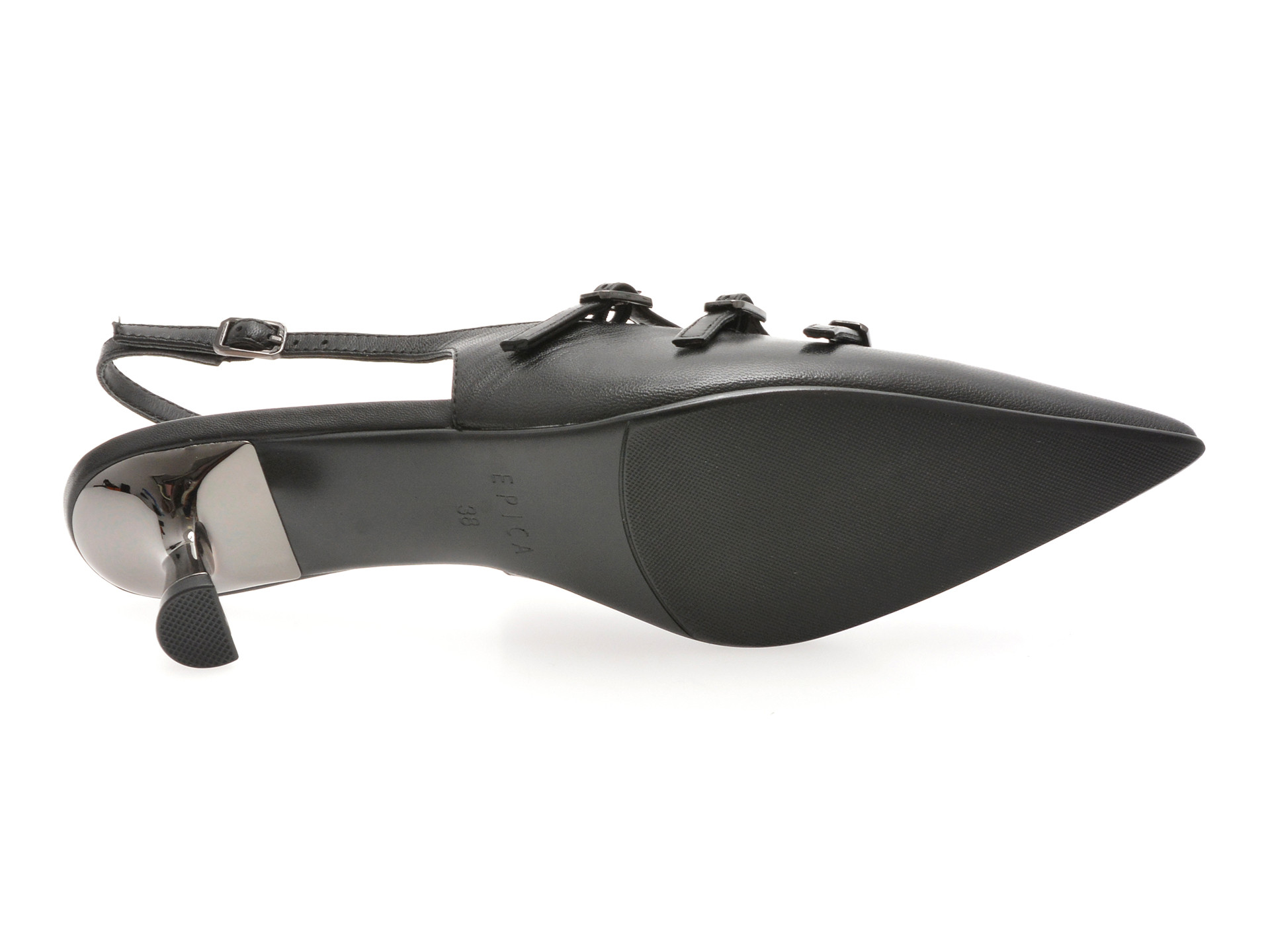 Pantofi eleganti EPICA negri, E268, din piele naturala