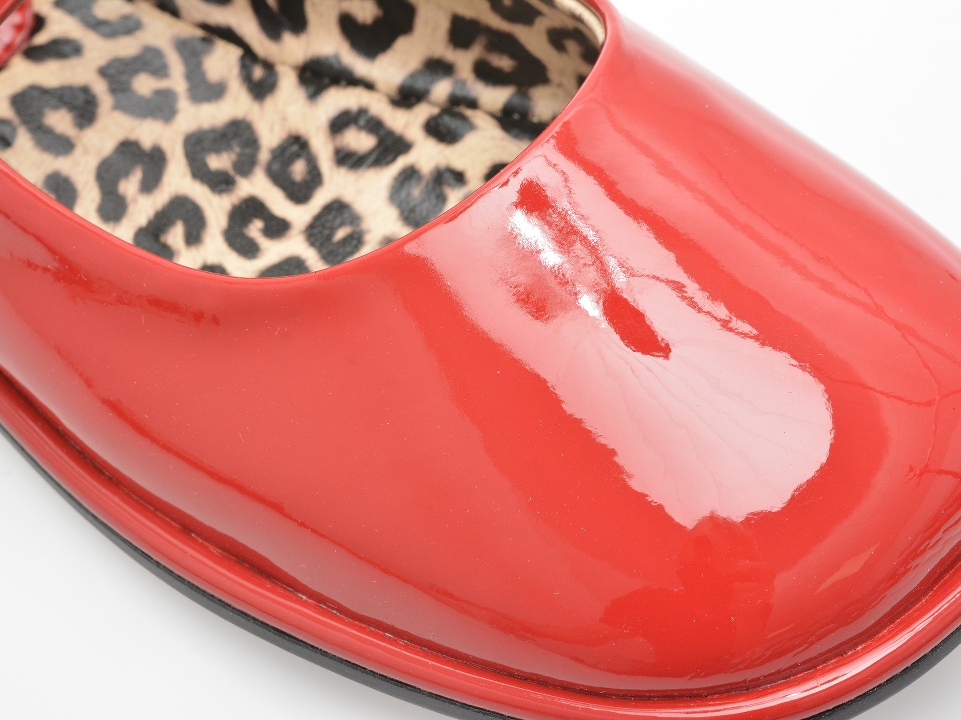 Balerini EPICA rosii, 82211, din piele naturala lacuita