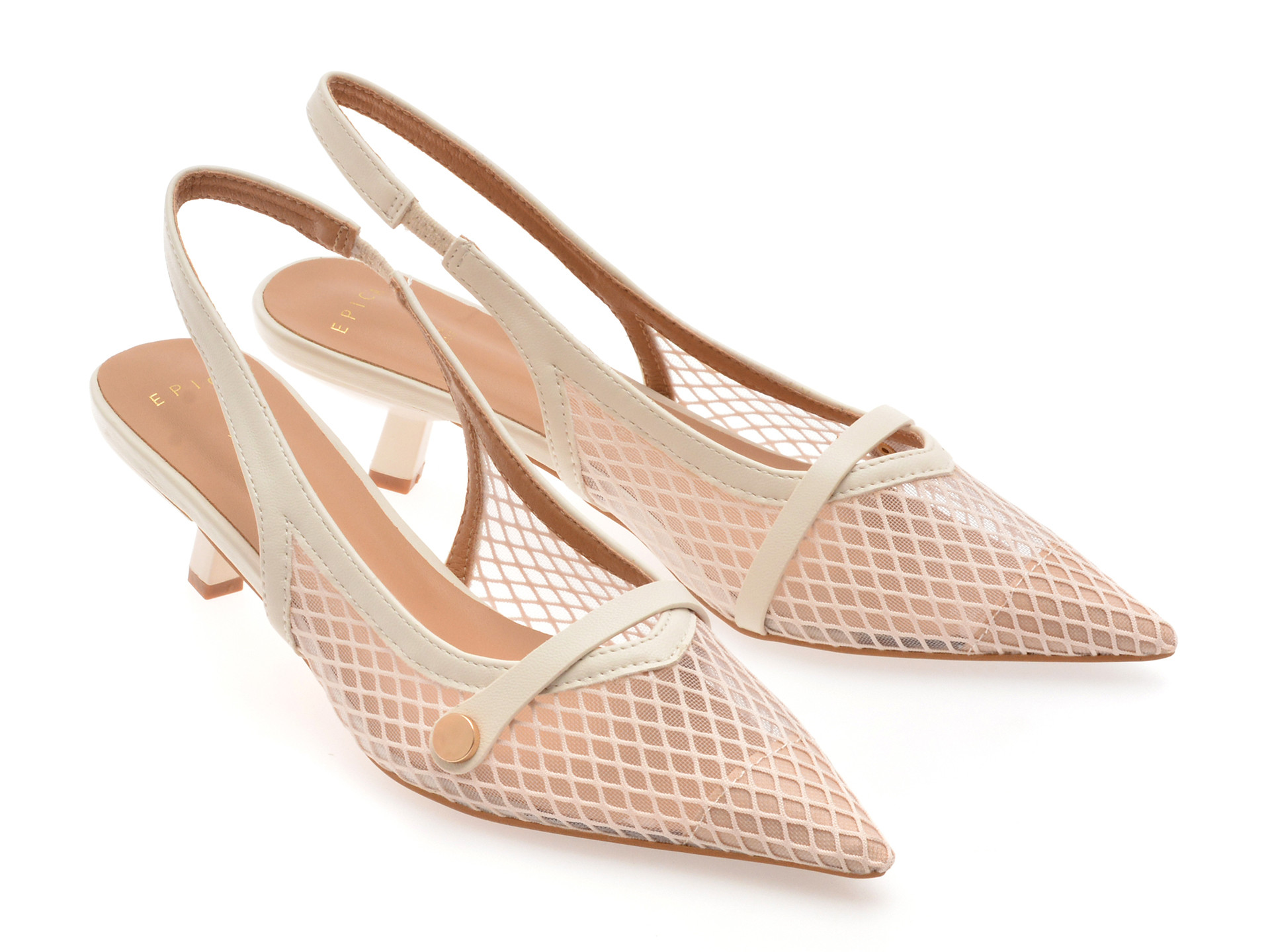 Pantofi eleganti EPICA albi, 82979, din material textil