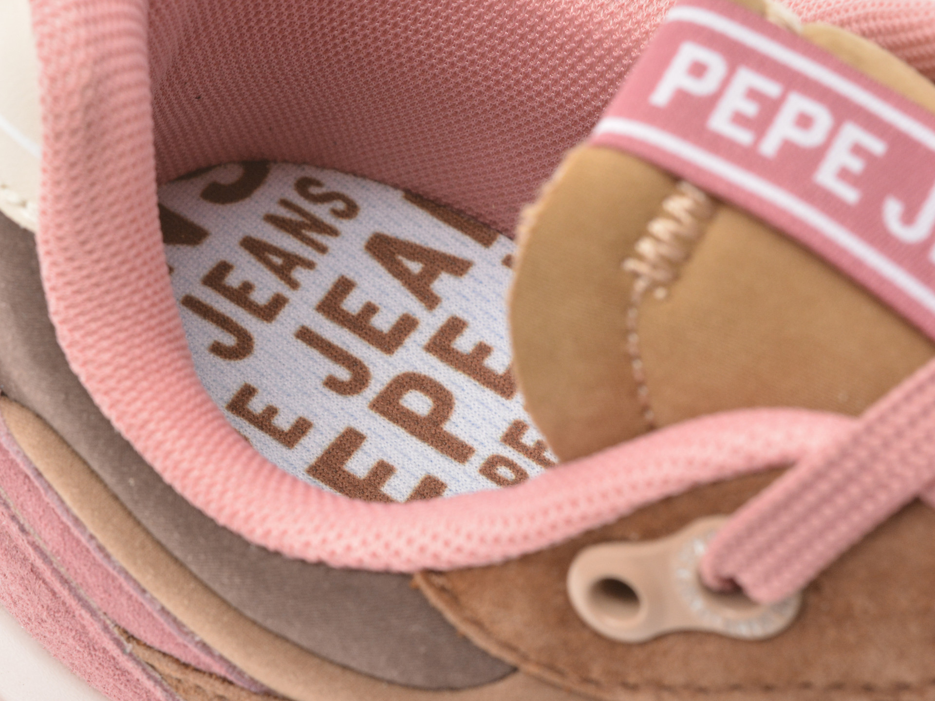 Pantofi sport PEPE JEANS maro, LS60013, din material textil si piele naturala