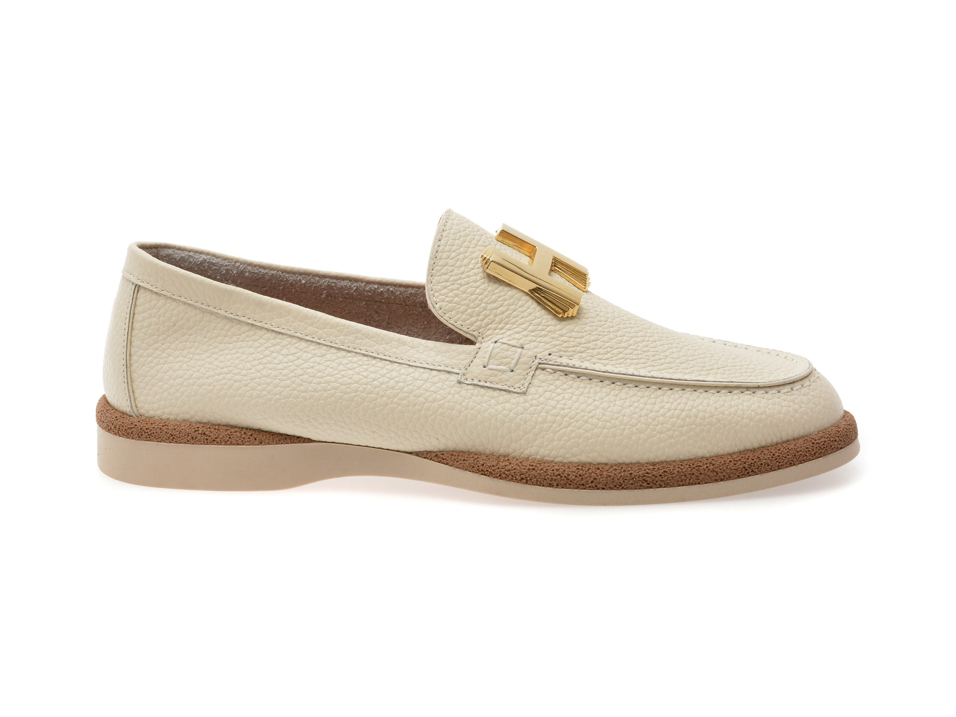 Mocasini EPICA bej, 31491, din piele naturala