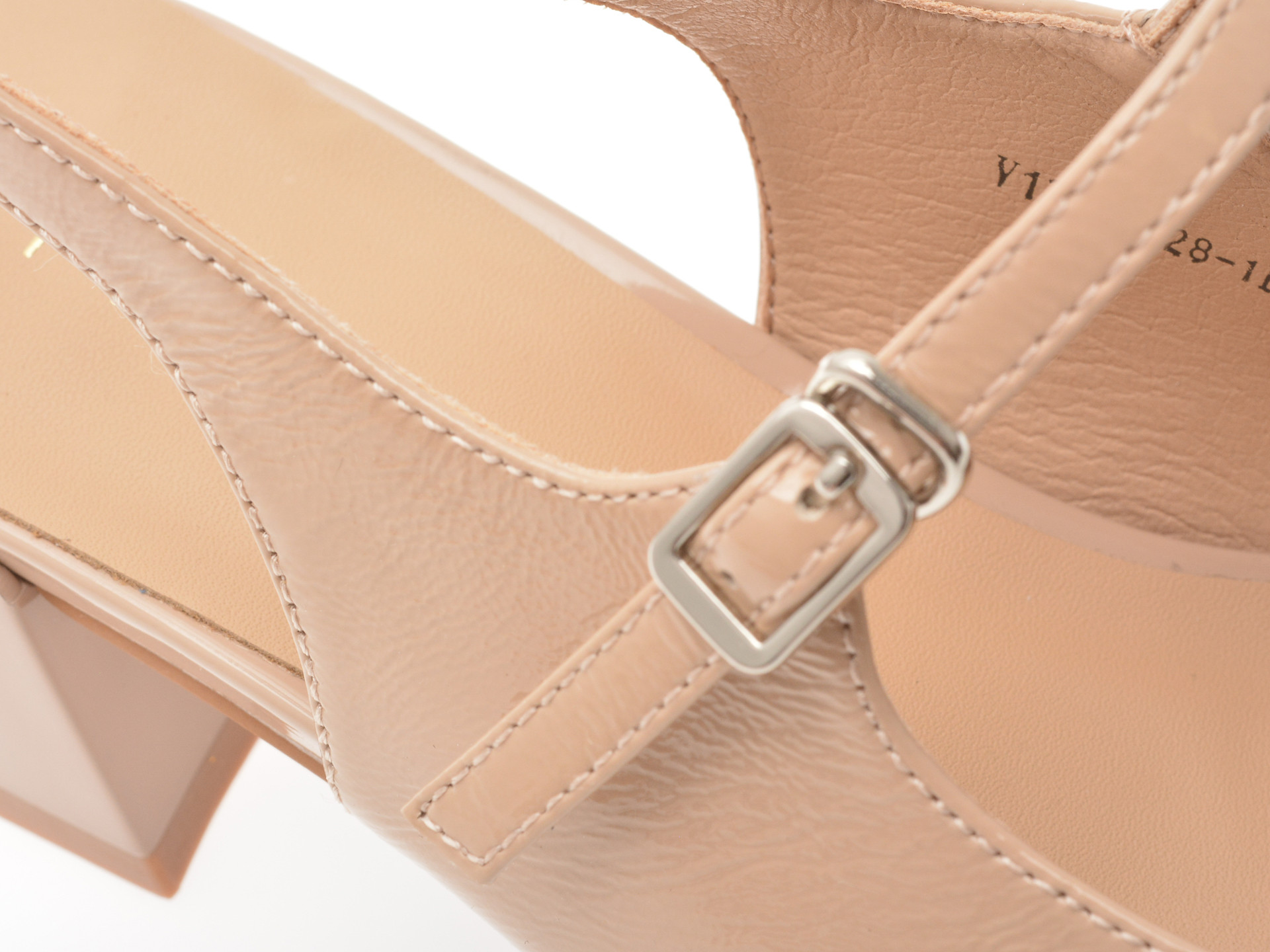 Pantofi EPICA nude, 1228H28, din piele naturala lacuita