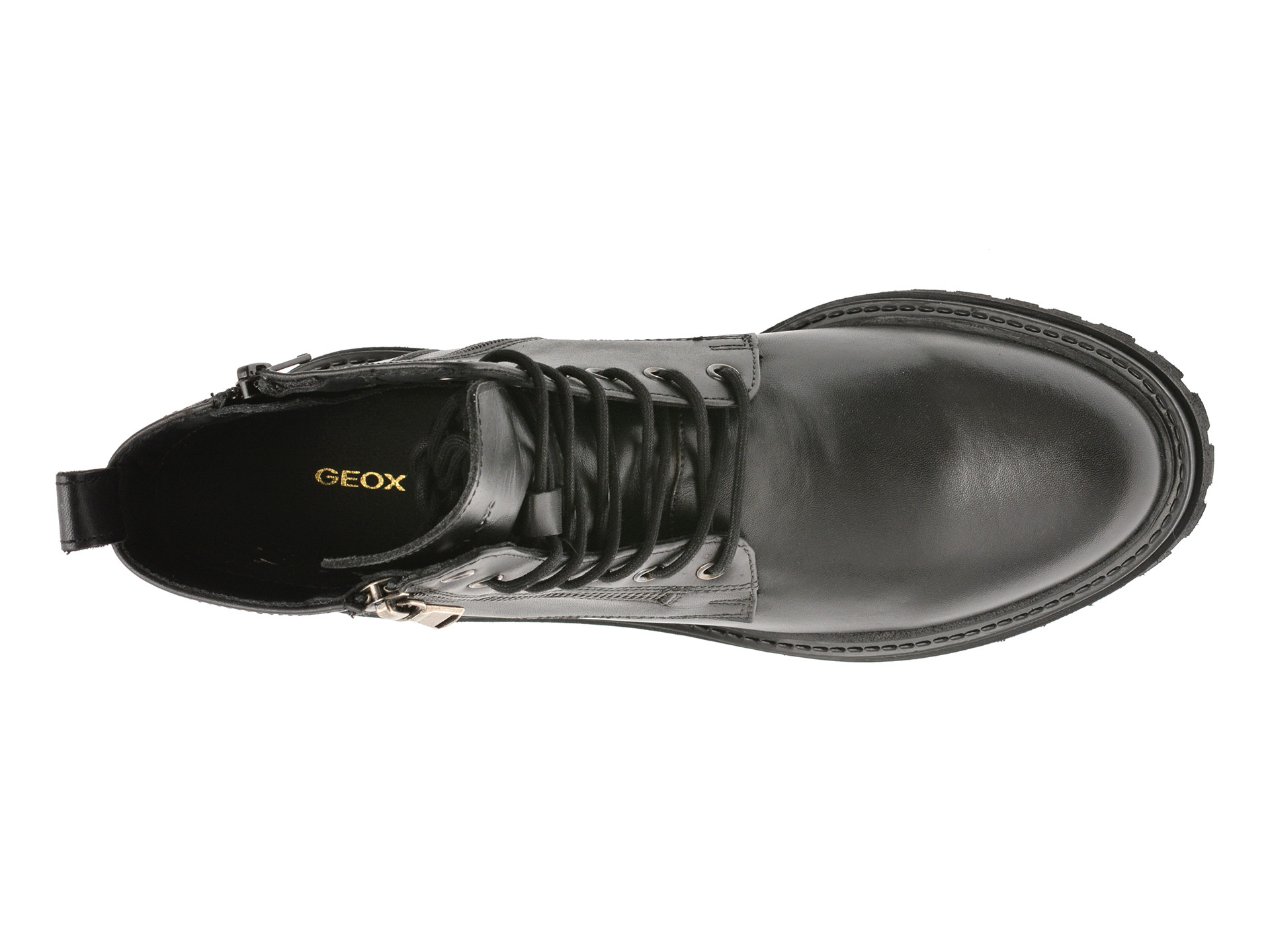 Bocanci GEOX negri, D16HRF, din piele naturala