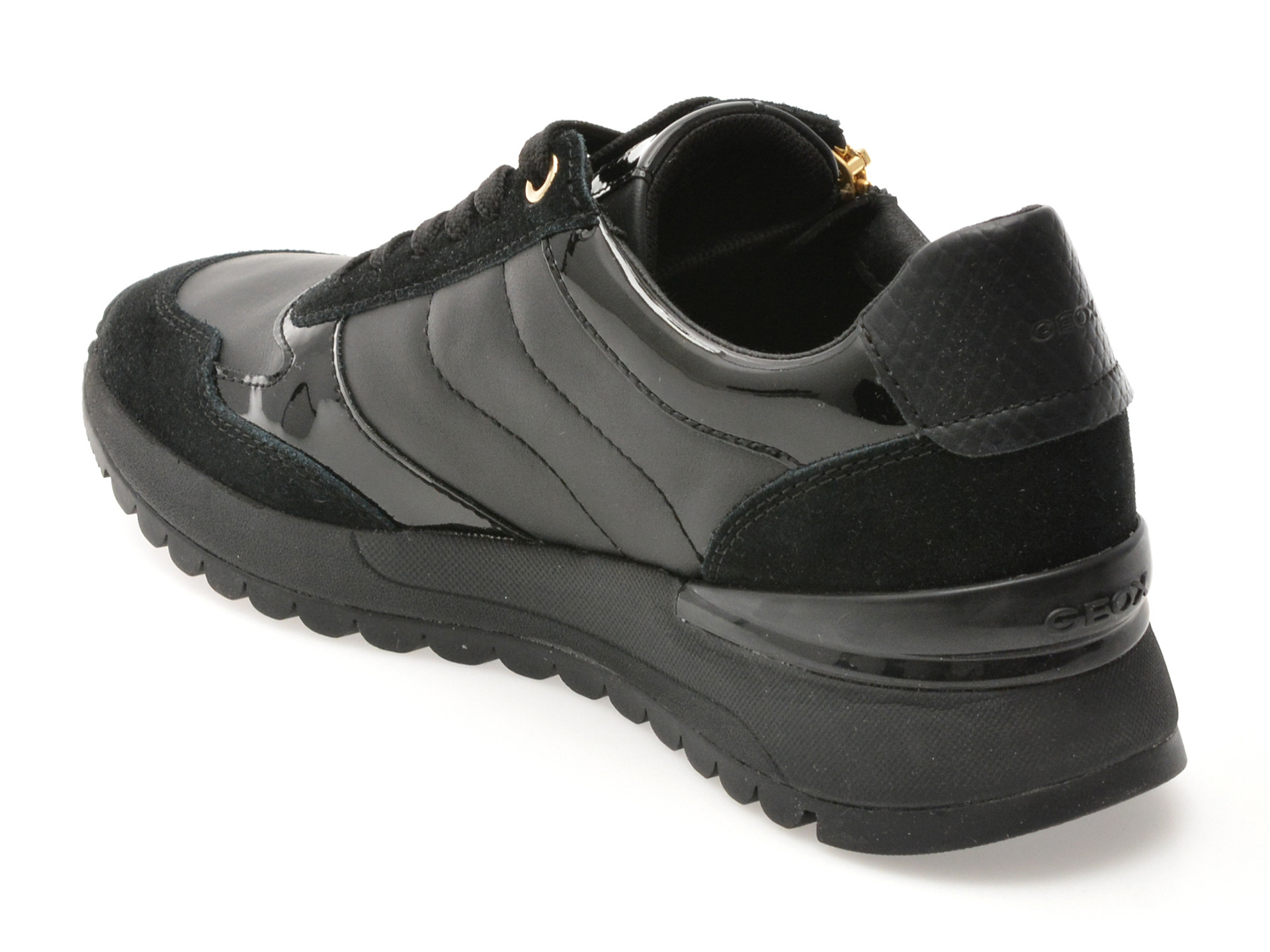 Pantofi sport GEOX negri, D4600A, din piele naturala