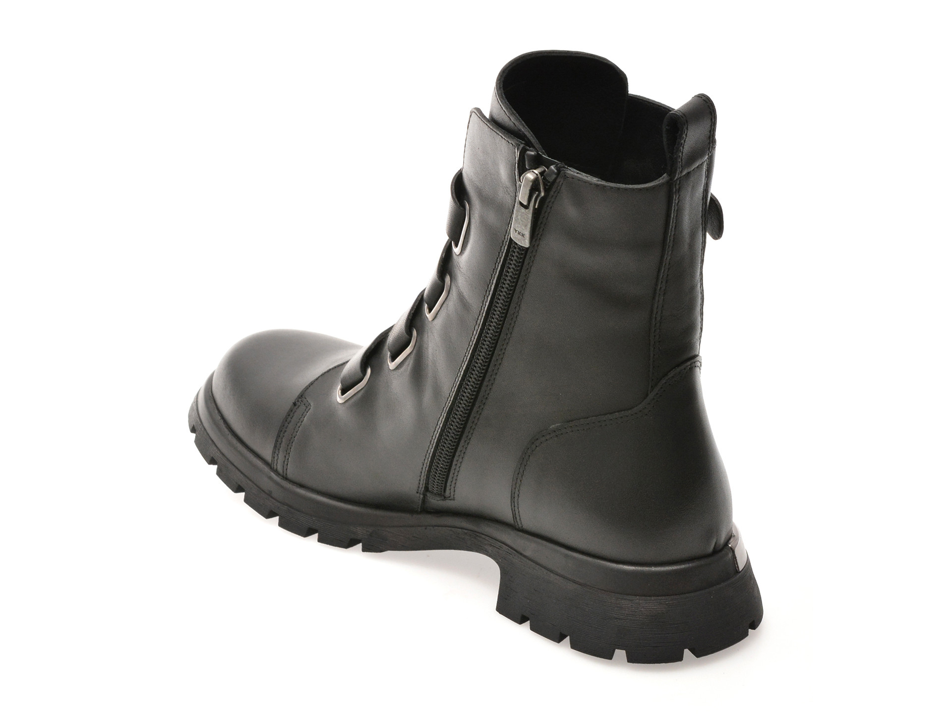 Ghete IMAGE negre, 208303, din piele naturala