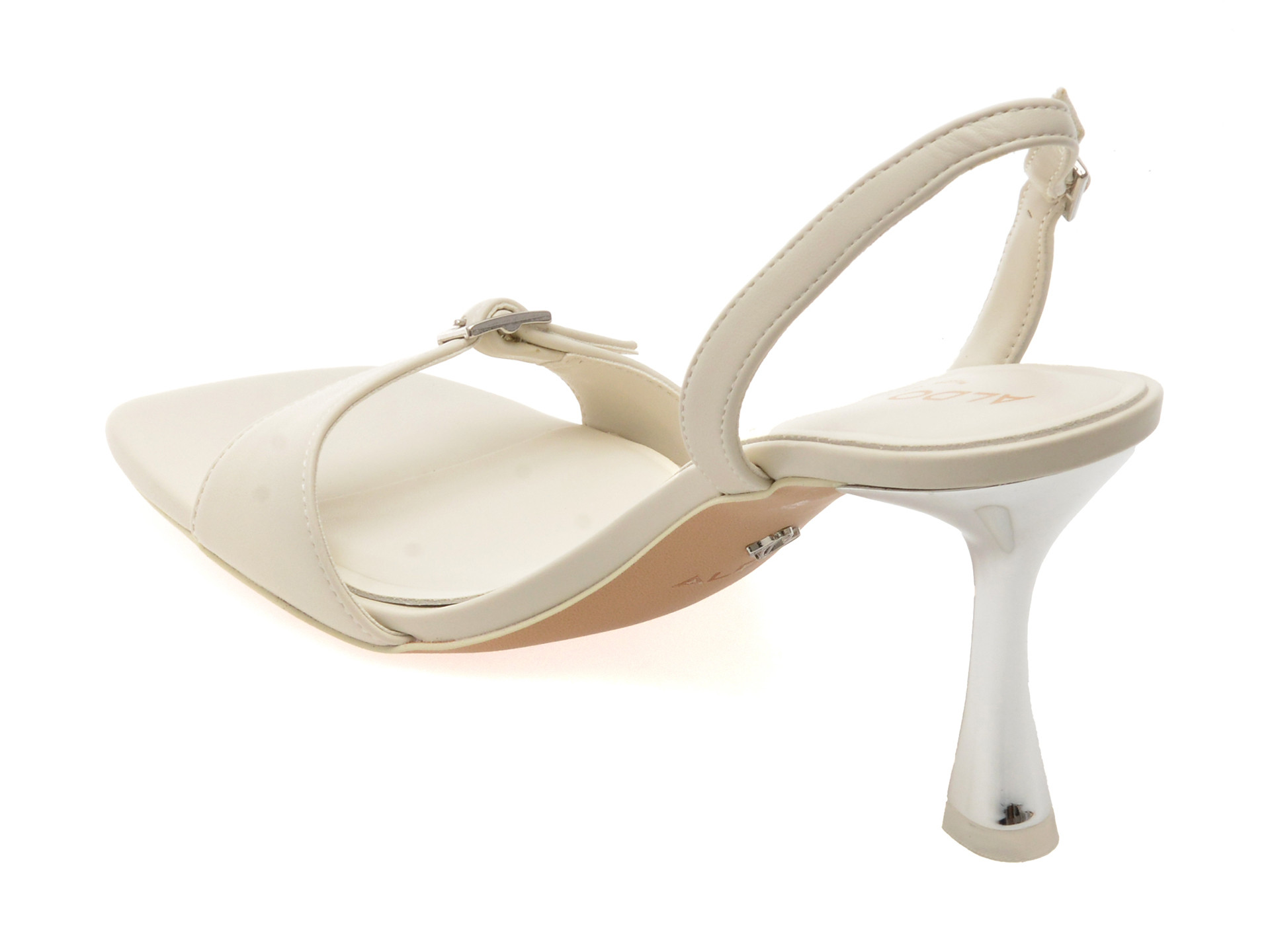 Sandale elegante ALDO albe, FARLIE 121, din piele ecologica