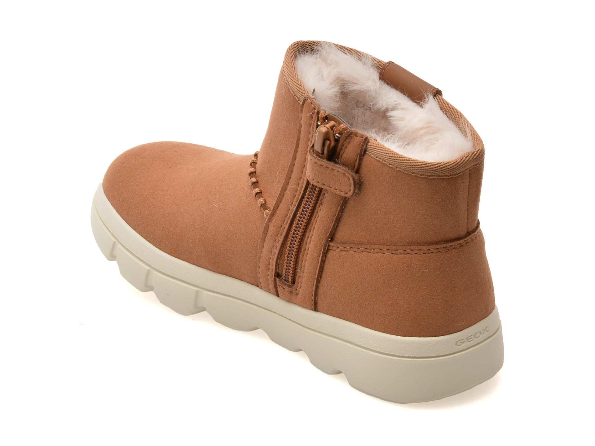 Ghete GEOX maro, J56NCA, din piele ecologica