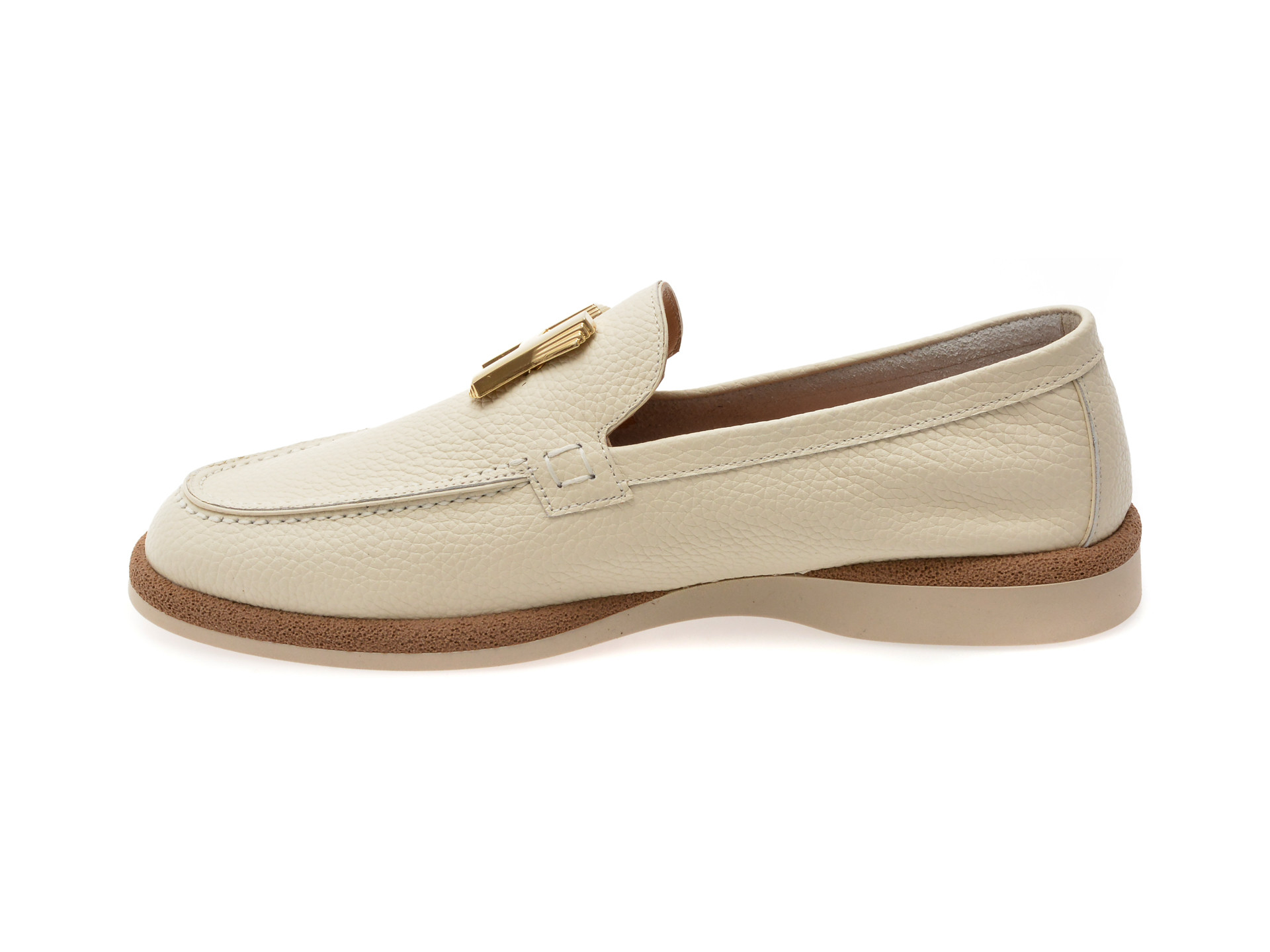 Mocasini EPICA bej, 31491, din piele naturala