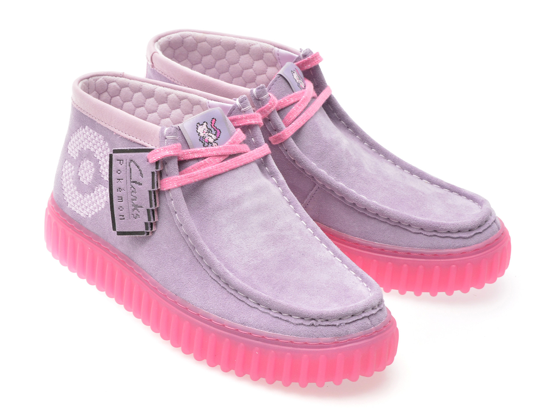 Ghete CLARKS roz, TORHILL EXPLORE, din piele intoarsa