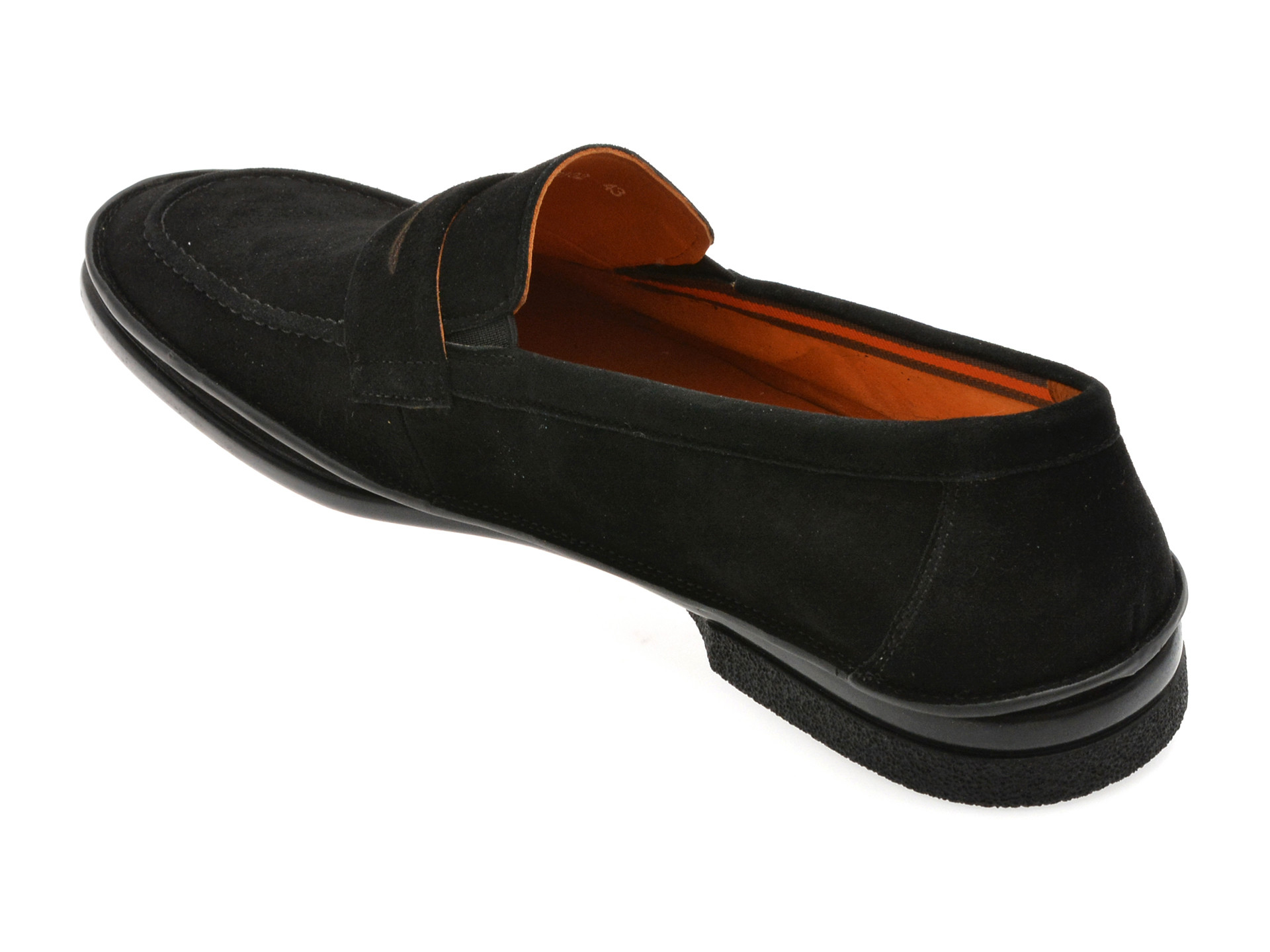 Mocasini EPICA negri, B483, din piele intoarsa